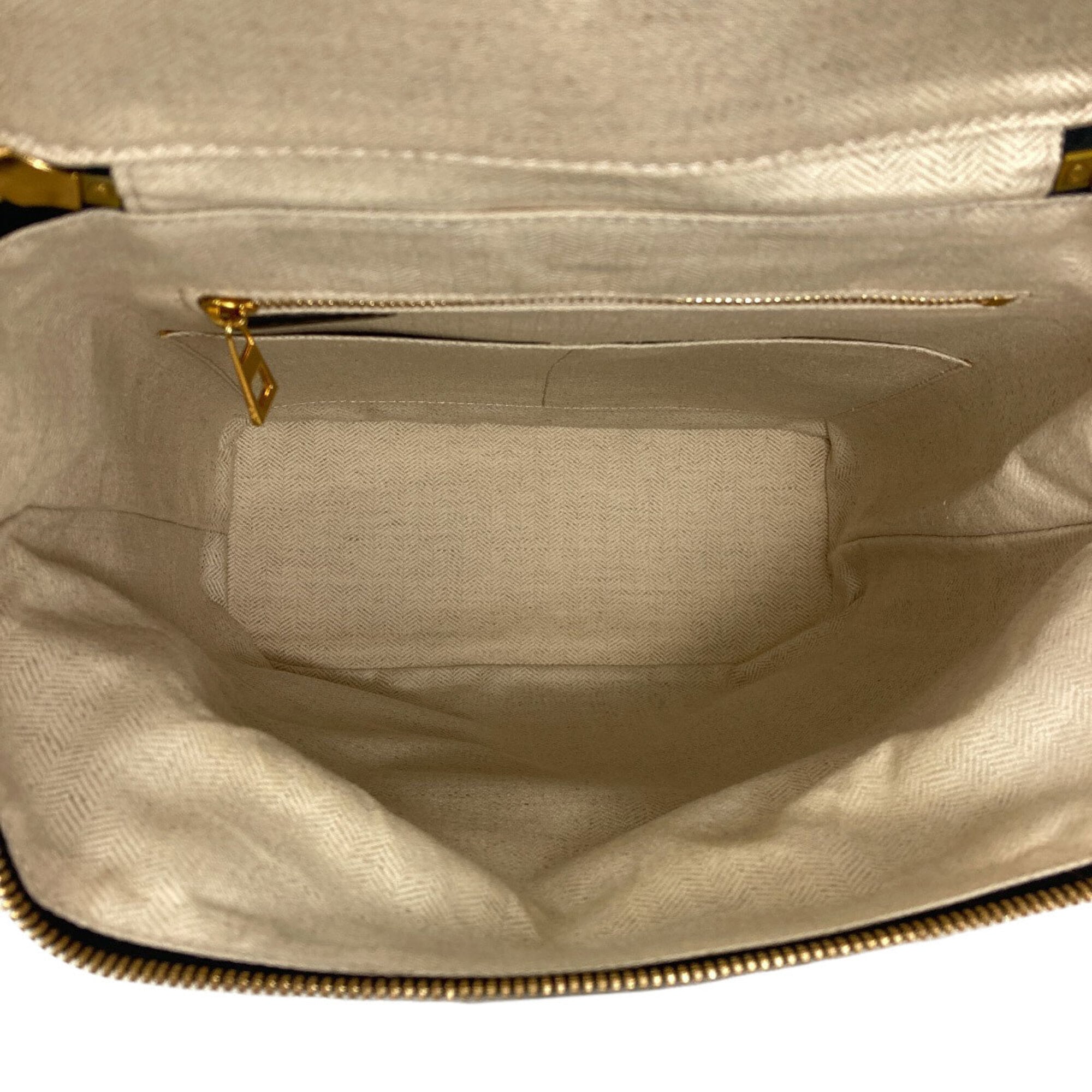 Loewe Beige Black Wool Leather Backpack (Pre-Owned)