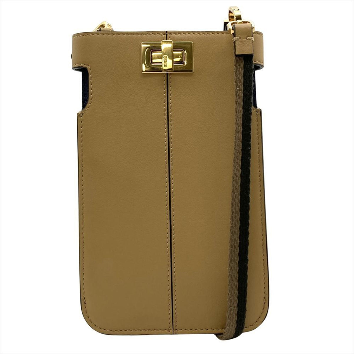 Fendi Camel Leather Shoulder Bag (Pre-Owned)