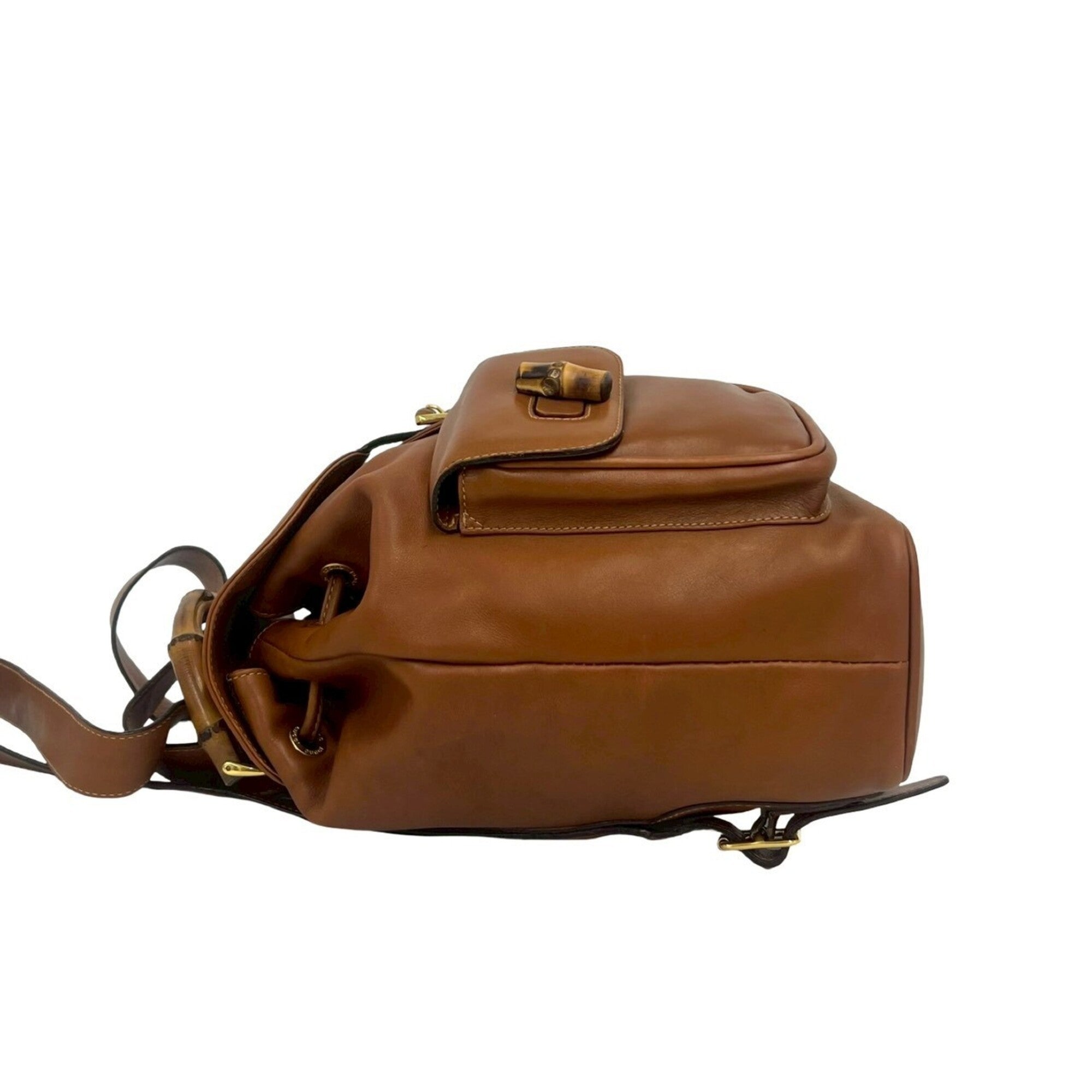 Gucci Brown Leather Backpack (Pre-Owned)