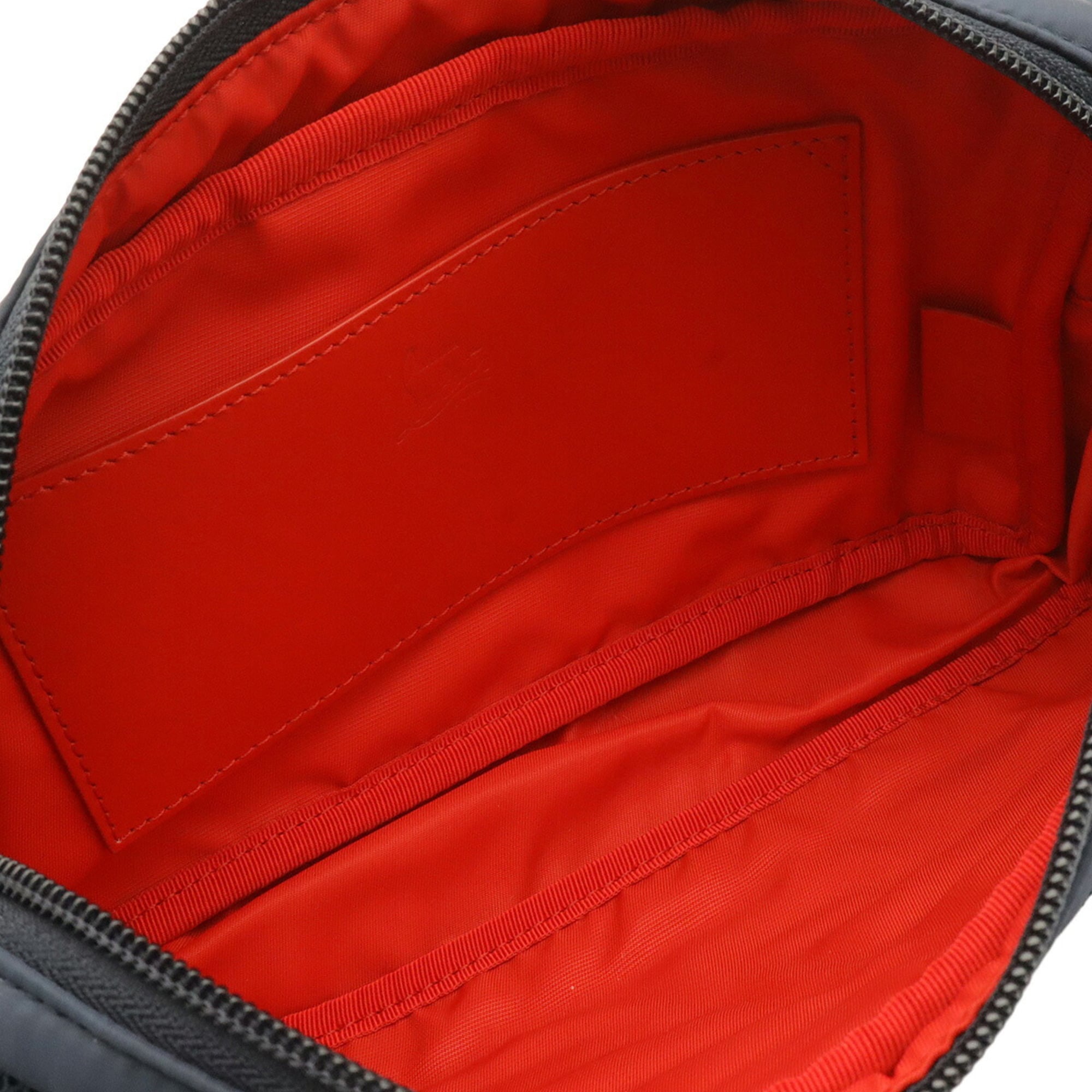 Christian Louboutin Navy Nylon Leather Rubber Fanny Pack (Pre-Owned)