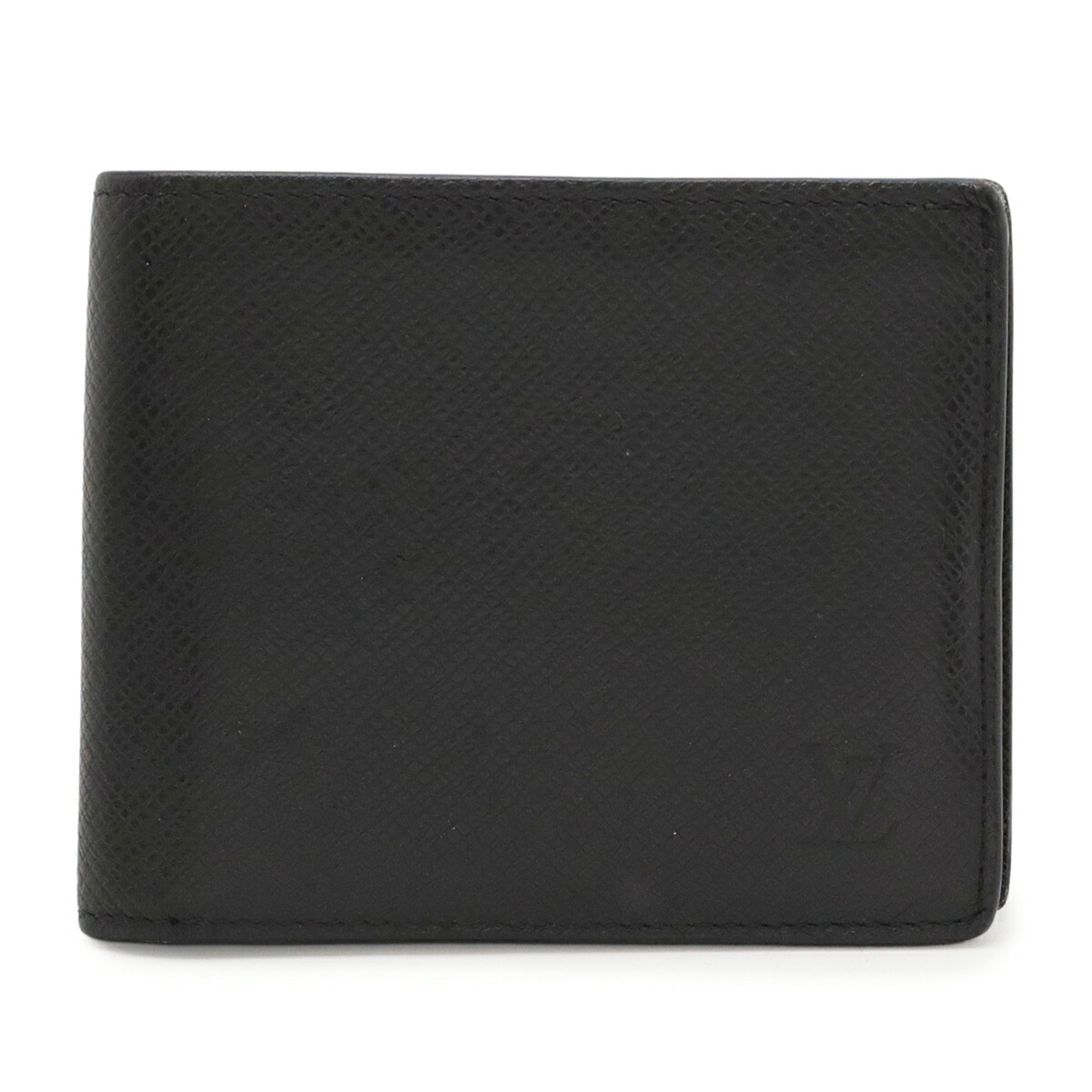 Louis Vuitton Black Noir Taiga Leather Wallet (Bi-Fold) (Pre-Owned)