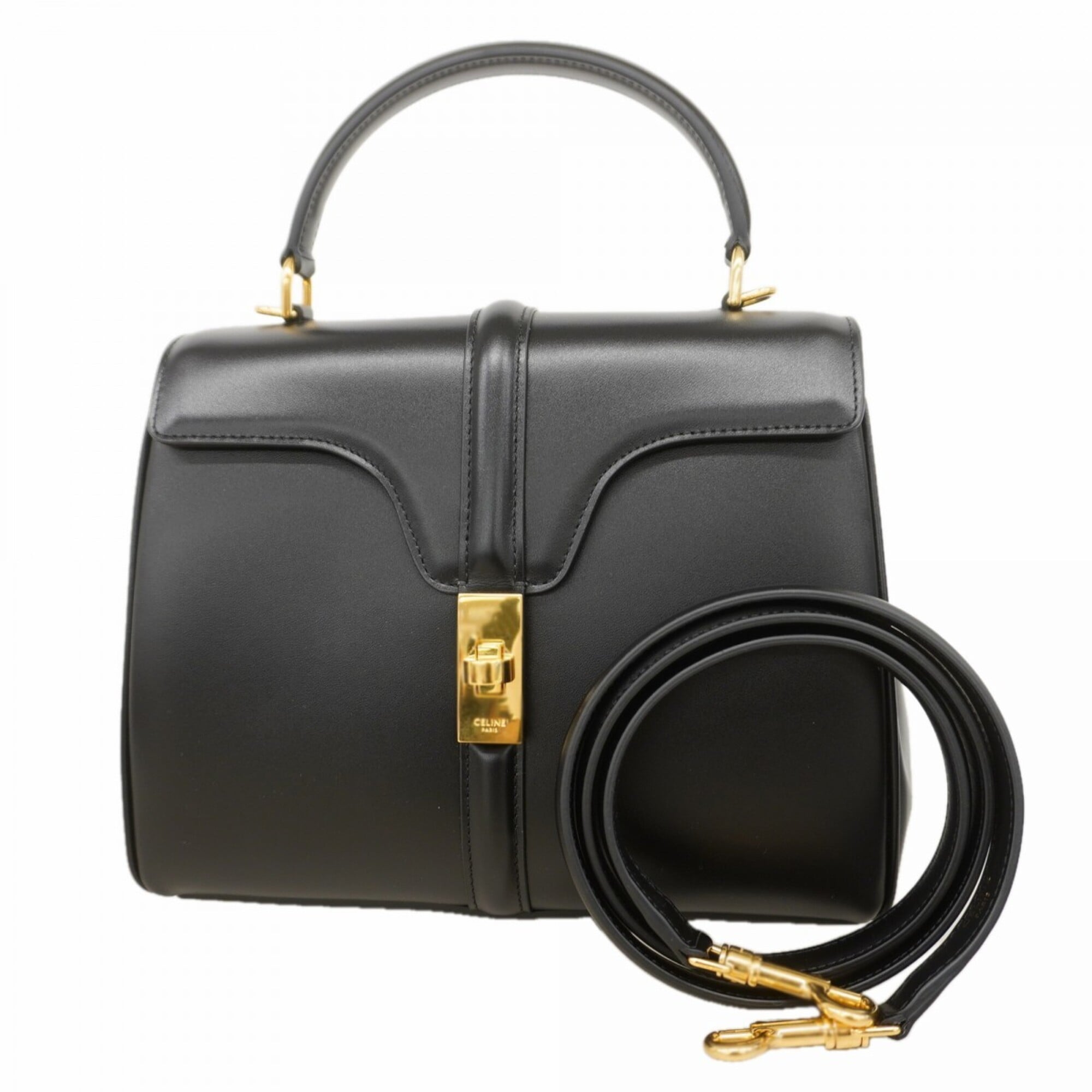 Celine Black Leather Handbag (Pre-Owned)