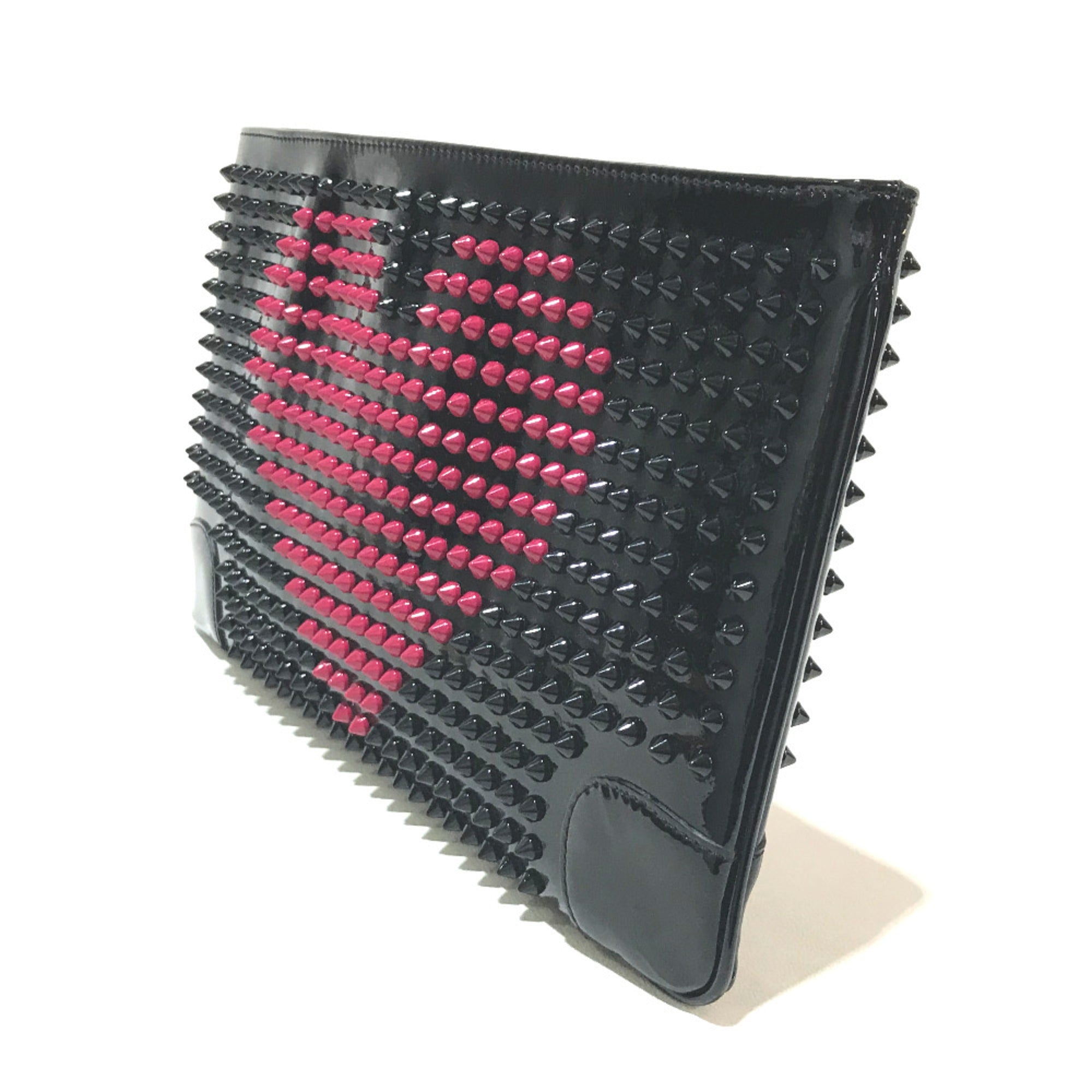 Christian Louboutin Black Leather Clutch Bag (Pre-Owned)