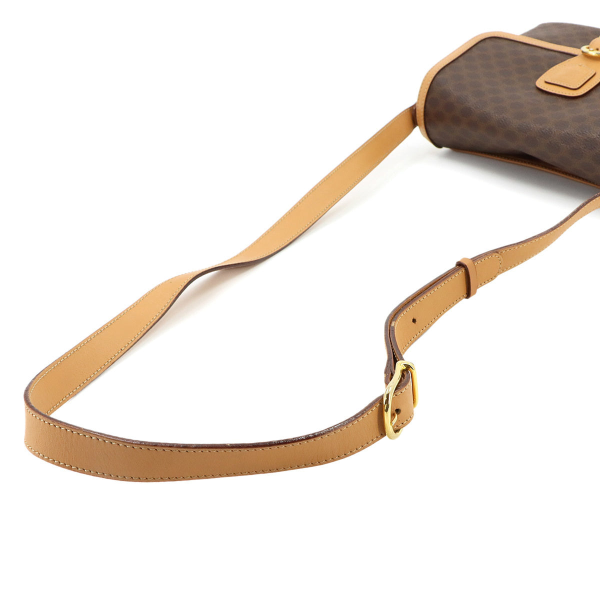 Celine Macadam Brown Pvc Leather Handbag Shoulder Bag (Pre-Owned)