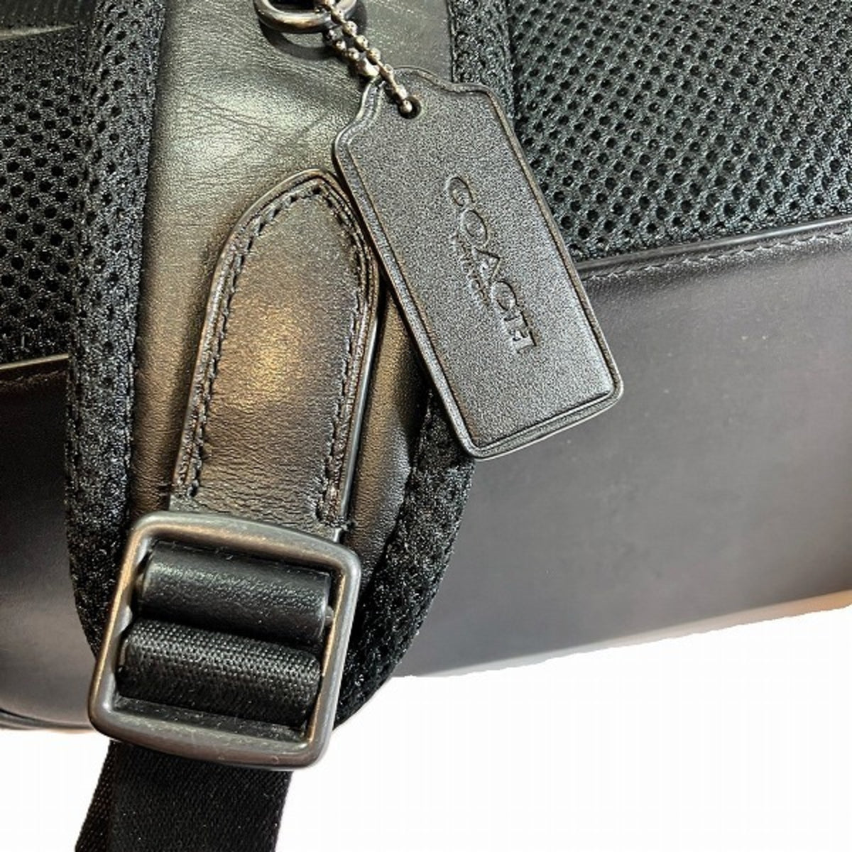 Coach Black Signature Line Backpack (Pre-Owned)