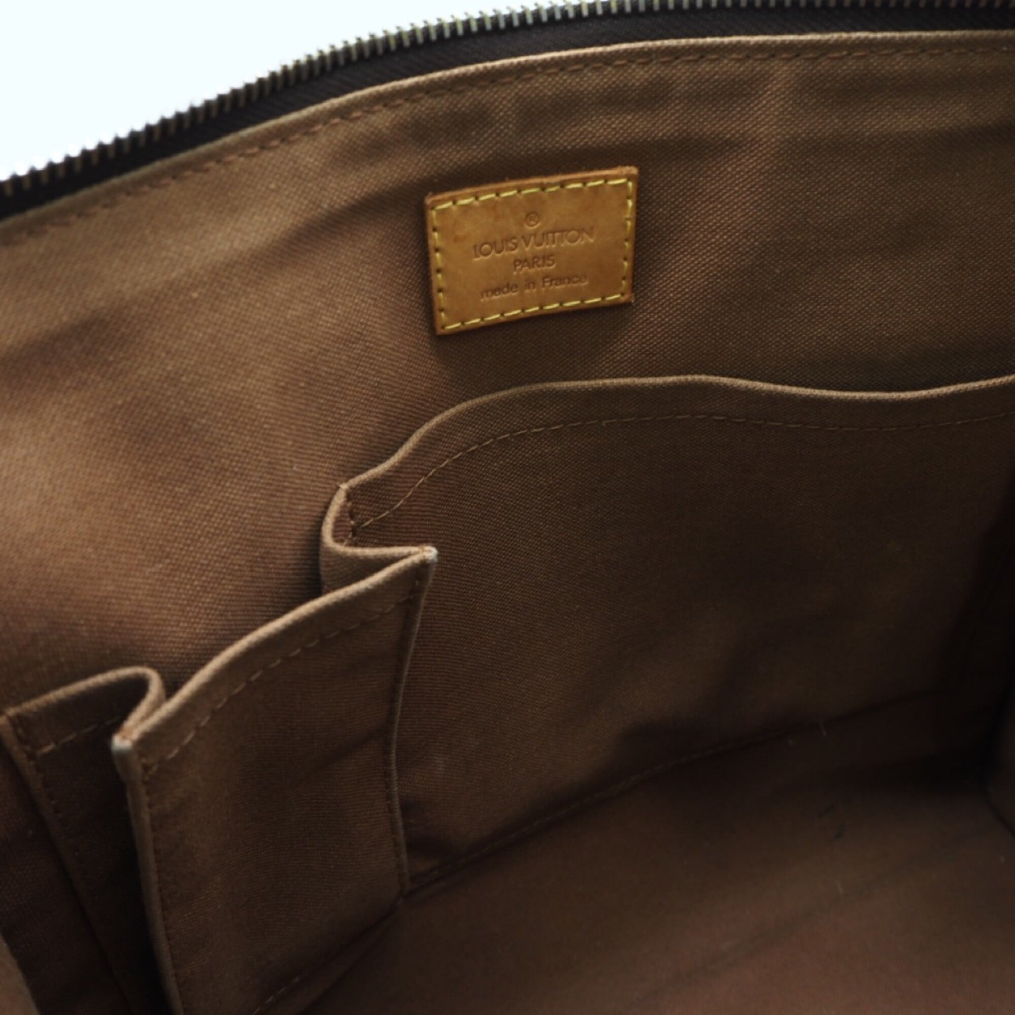 Louis Vuitton Monogram Brown Coated Canvas Leather Handbag (Pre-Owned)