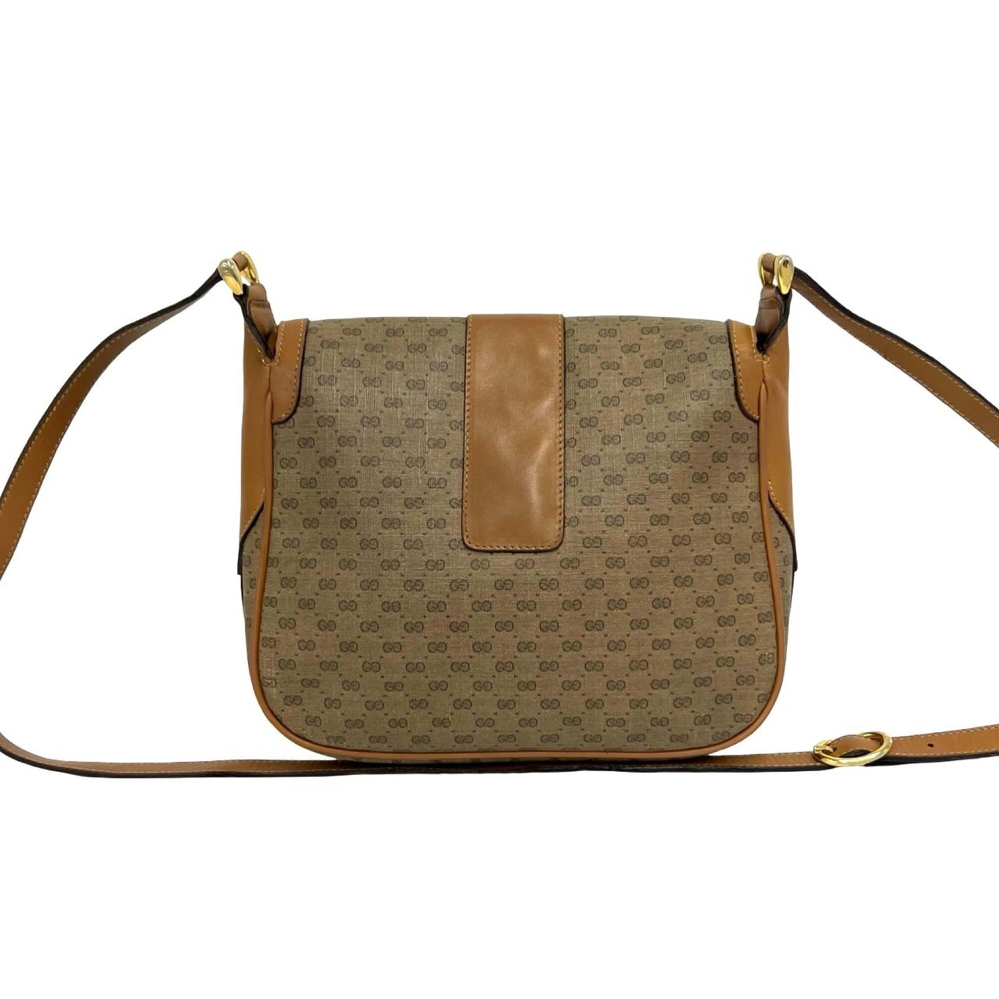 Gucci Brown Leather Pvc Pochette Shoulder Bag (Pre-Owned)