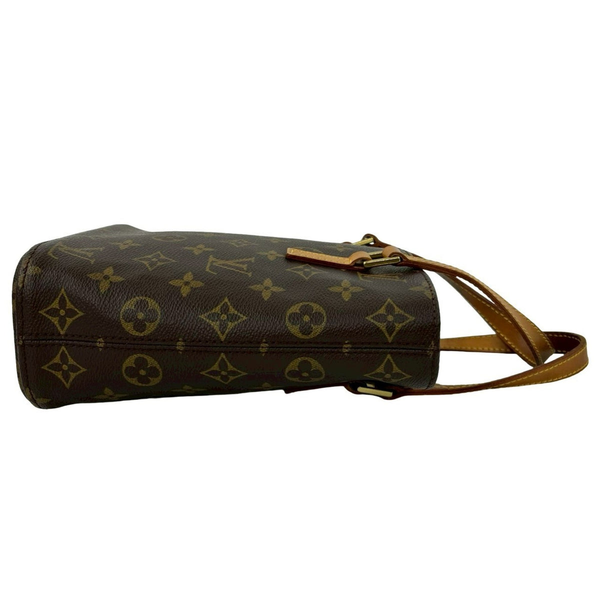 Louis Vuitton Brown Leather Pvc Handbag Tote Bag (Pre-Owned)