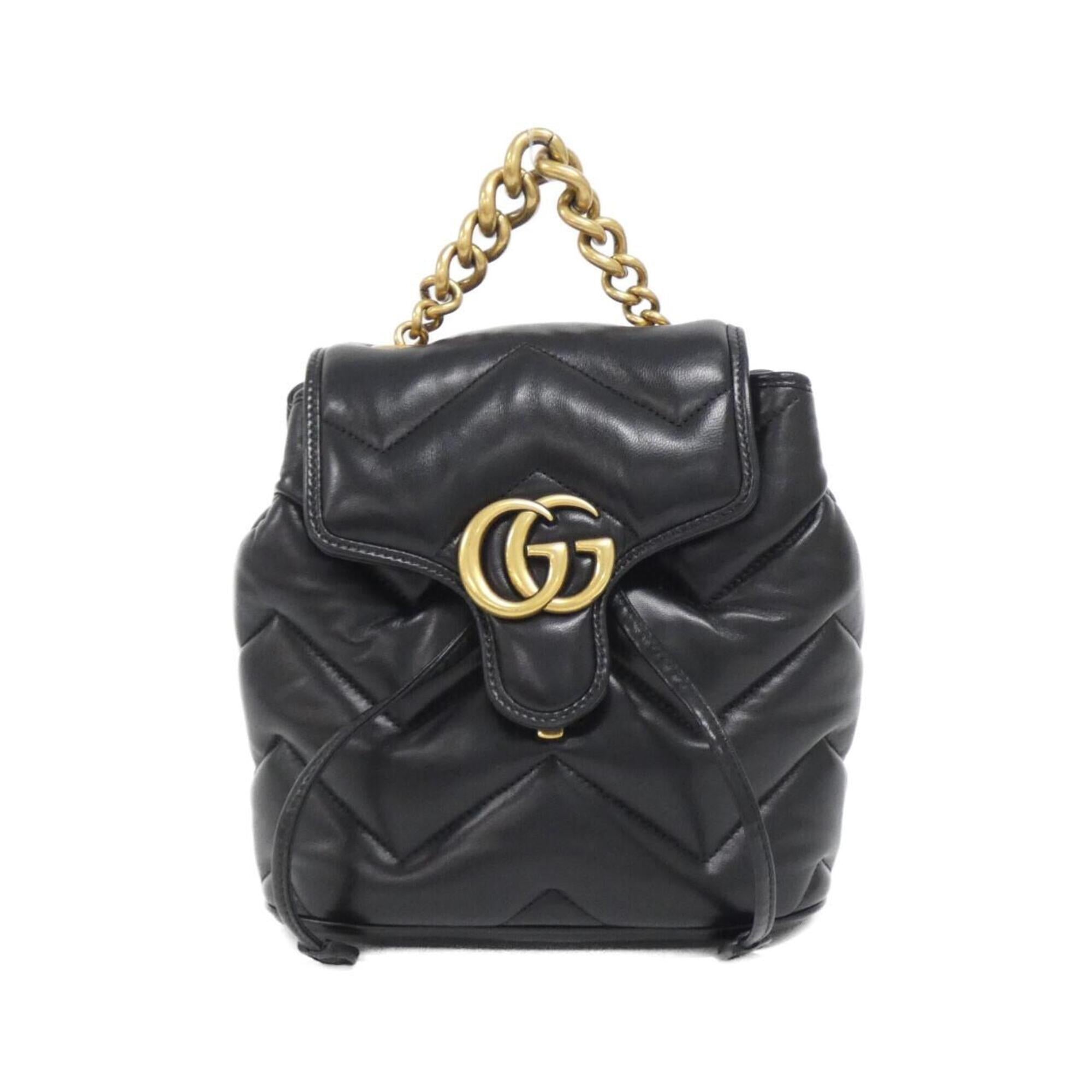 Gucci Black Quilting Leather Backpack (Pre-Owned)