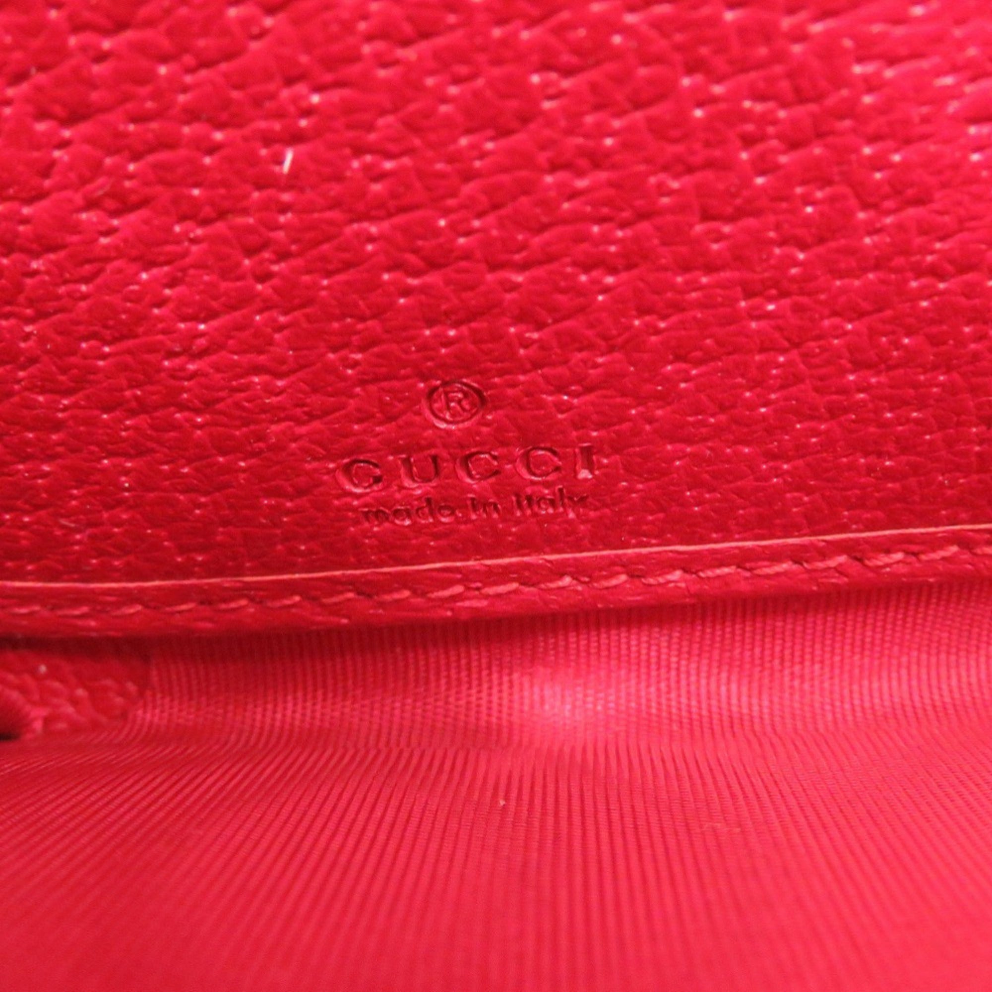 Gucci Black Blue Red Color White Canvas Coin Purse/Coin Case (Pre-Owned)