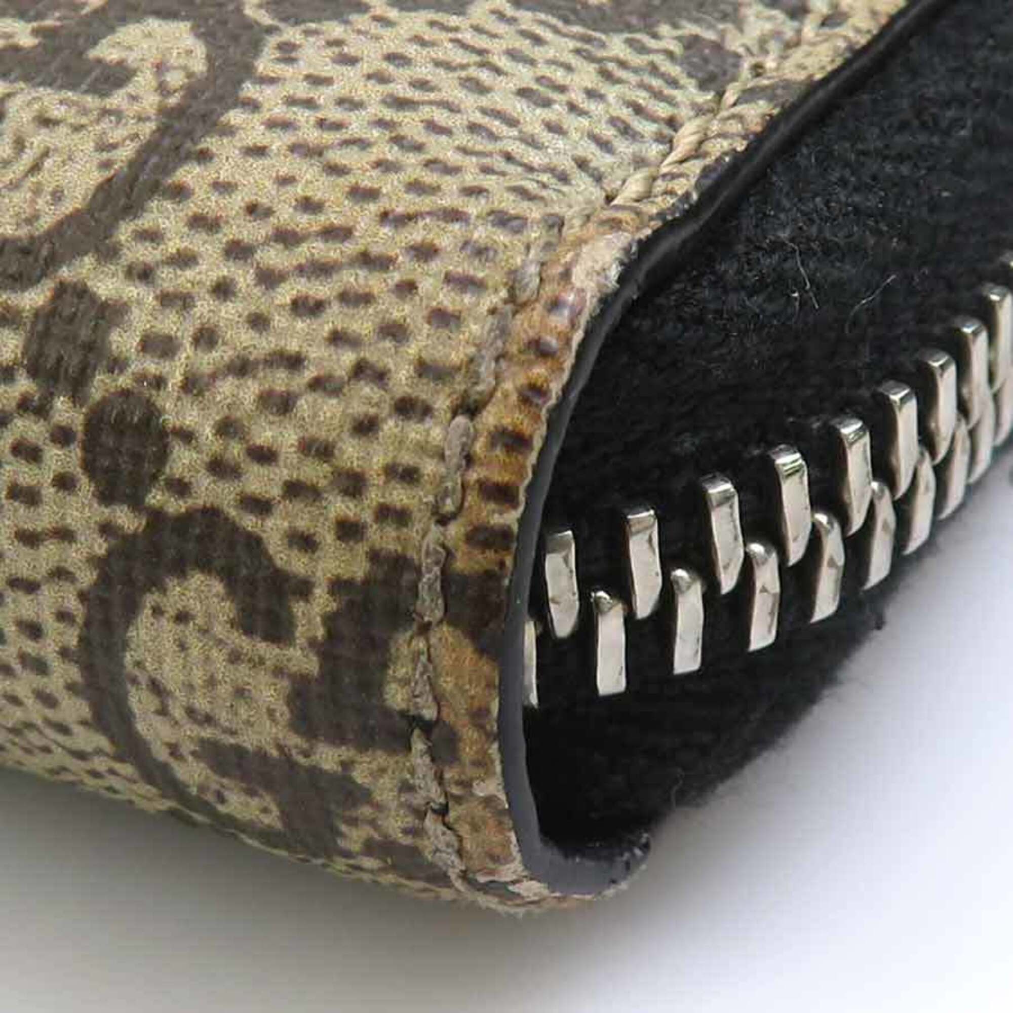 Gucci Beige Brown Gg Supreme Long Wallet (Bi-Fold) (Pre-Owned)