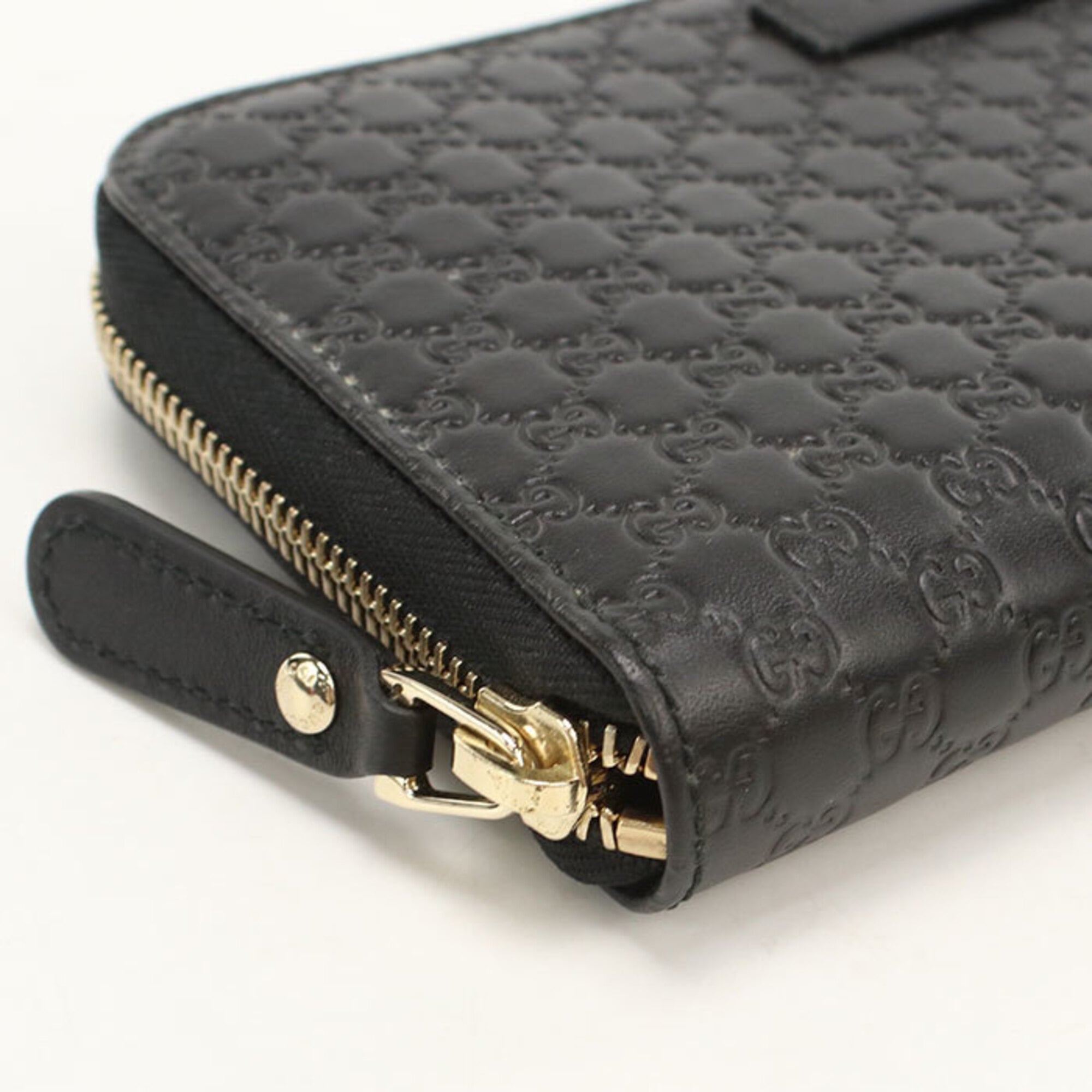 Gucci Black Leather Long Wallet (Bi-Fold) (Pre-Owned)