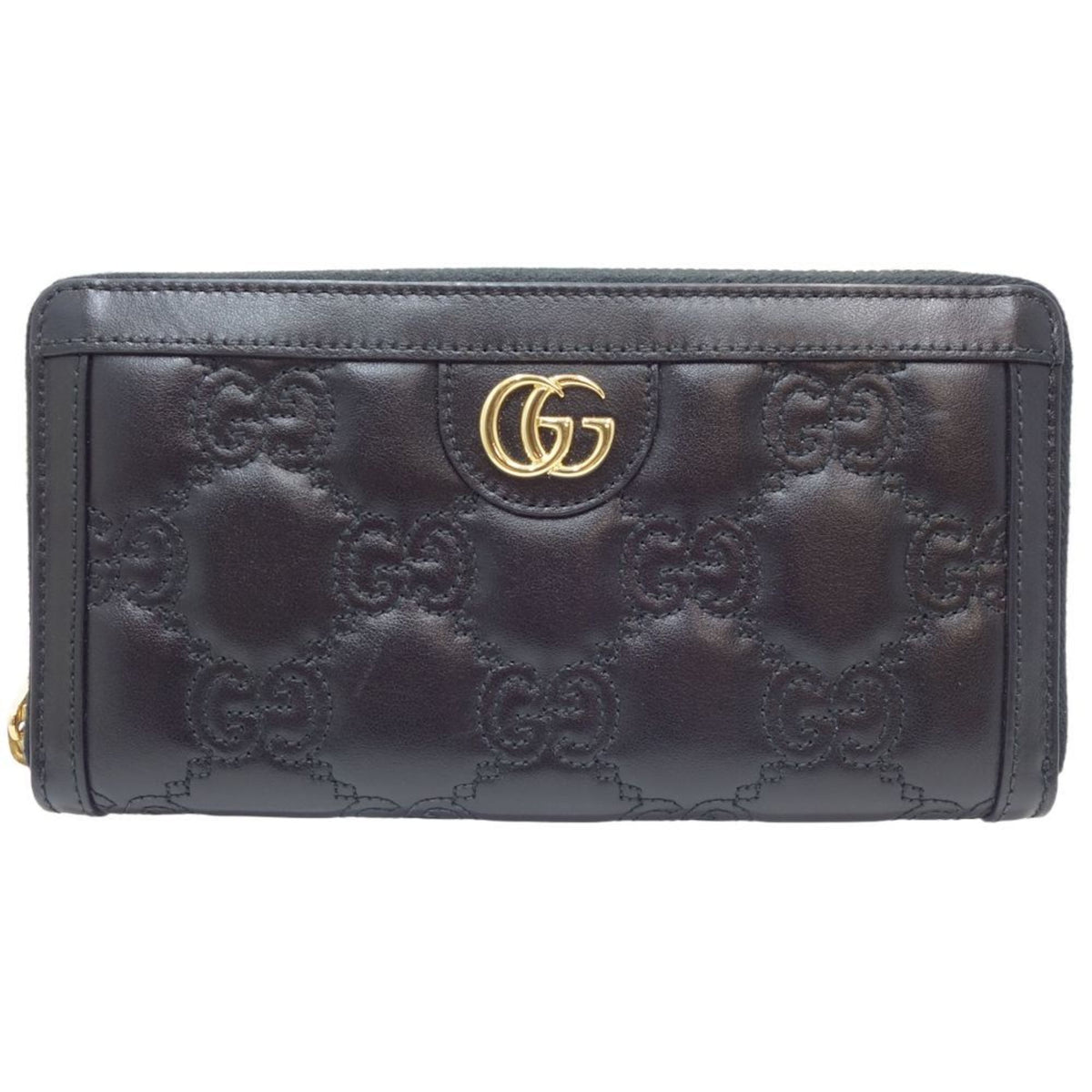 Gucci Black Leather Long Wallet (Bi-Fold) (Pre-Owned)