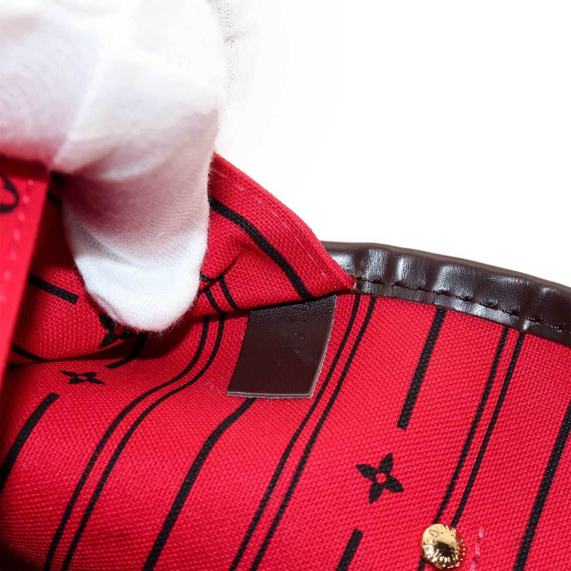 Louis Vuitton Cerise Ebene Damier Canvas Handbag Tote Bag (Pre-Owned)