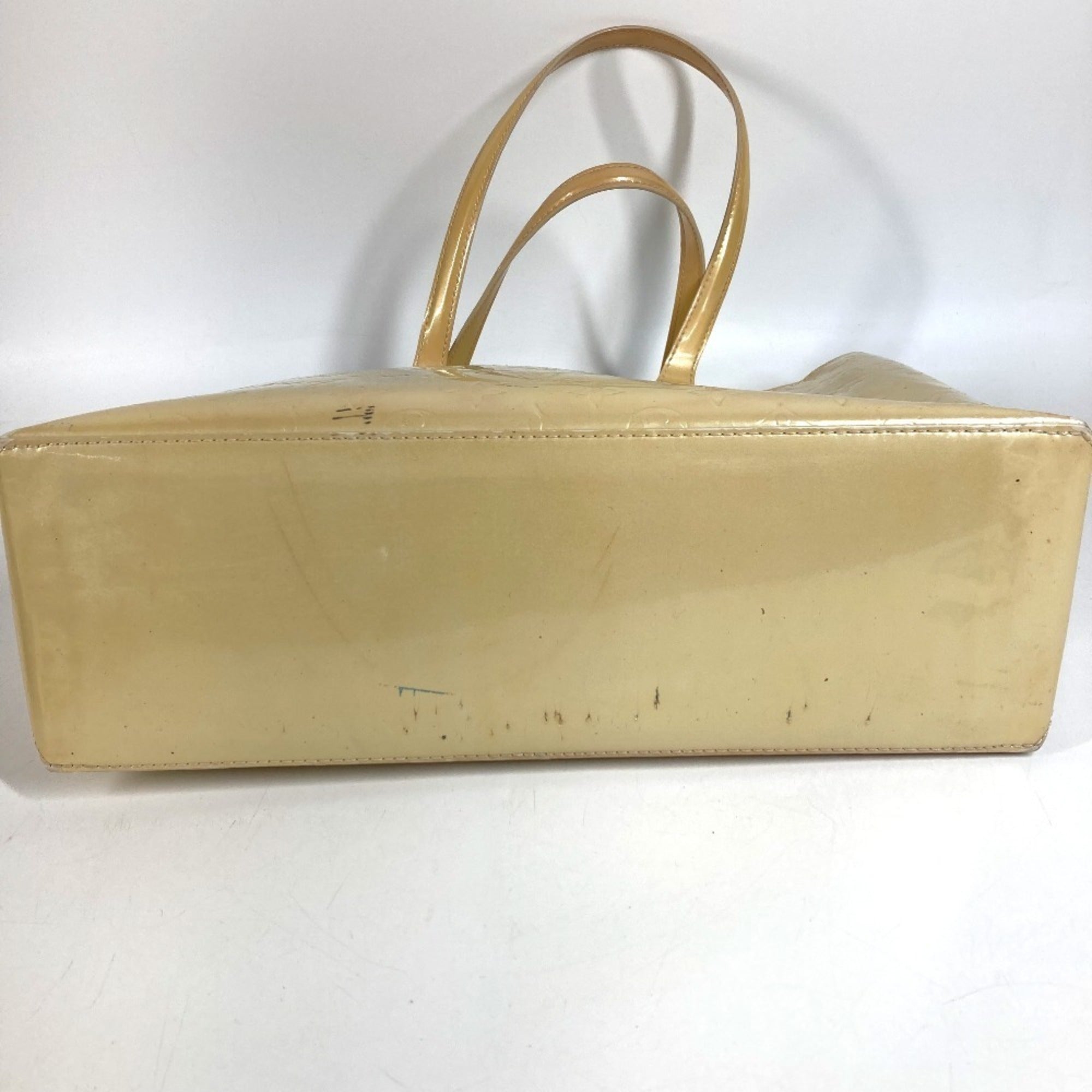 Louis Vuitton Beige Monogram Vernis Handbag Shoulder Bag Tote Bag (Pre-Owned)