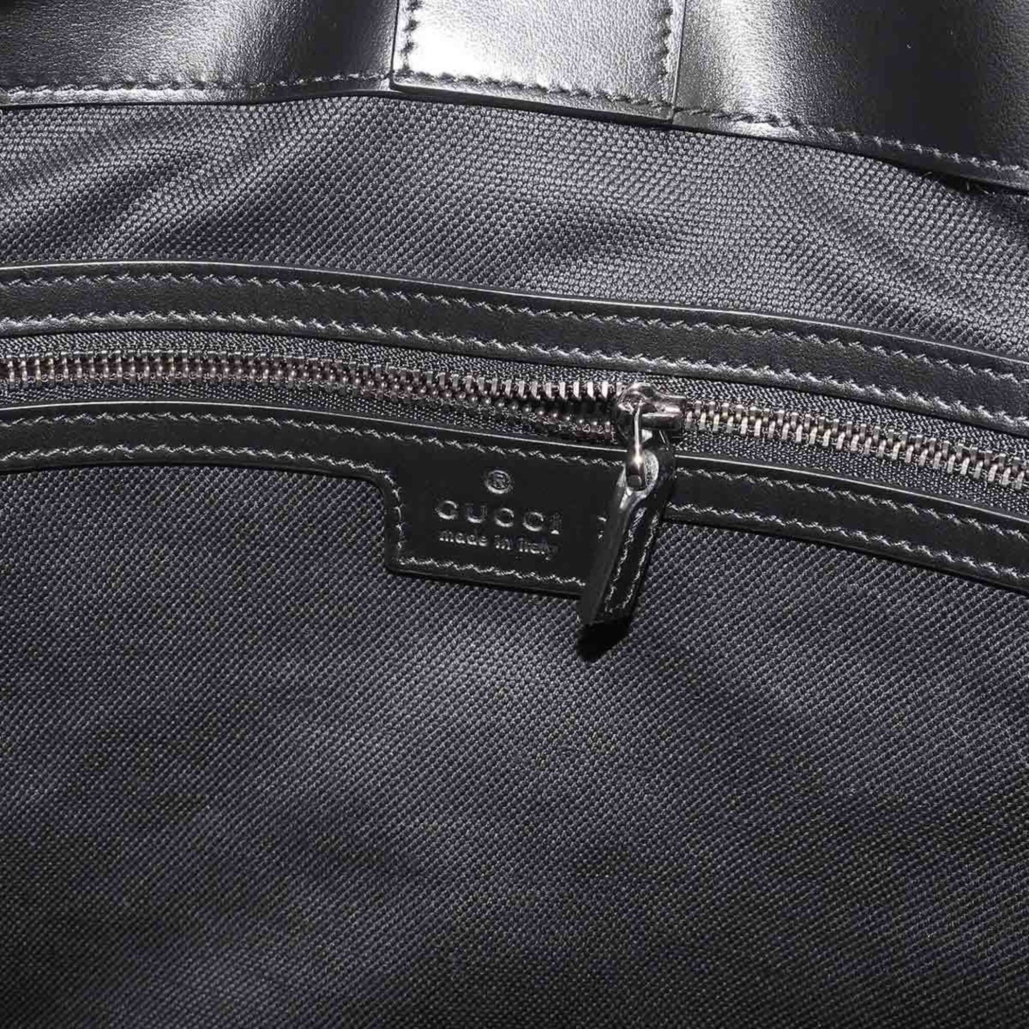 Gucci Gg Marmont Black Leather Tote Bag (Pre-Owned)