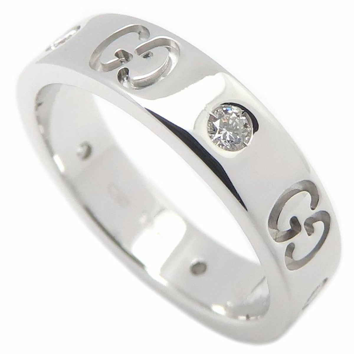 Gucci Icon White Gold (18K) Band Ring (Pre-Owned)