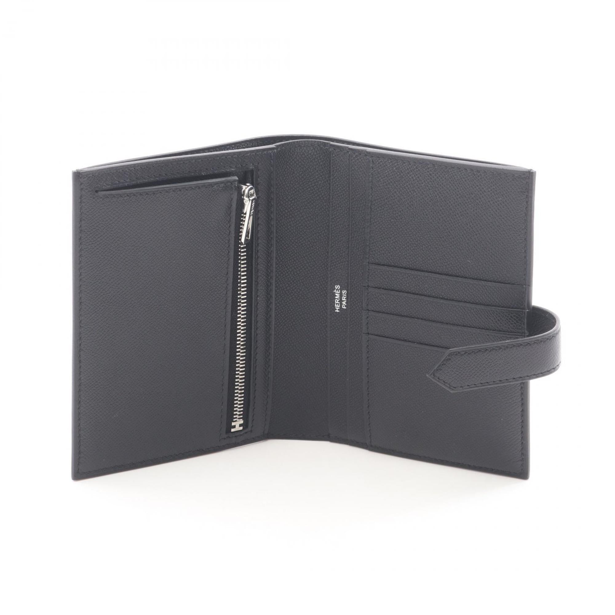 Hermes Black Leather Wallet (Bi-Fold) (Pre-Owned)