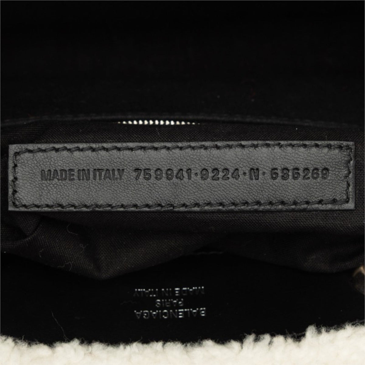 Balenciaga Black White Leather Tote Bag (Pre-Owned)