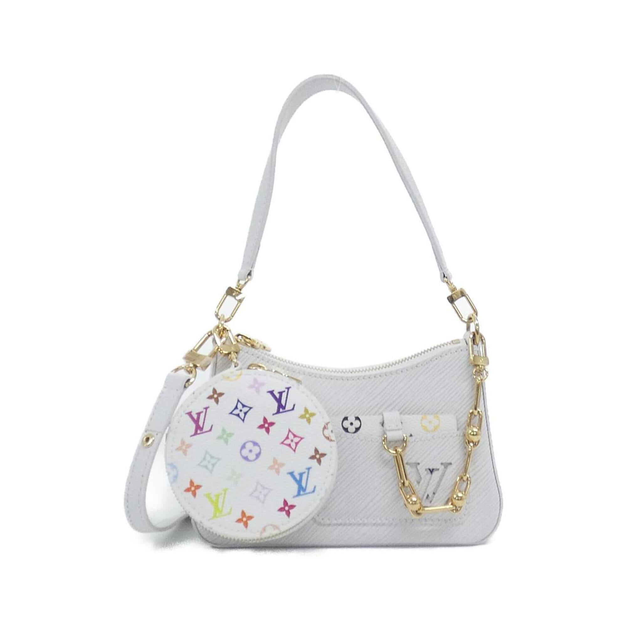 Louis Vuitton Blanc Leather Pouch Shoulder Bag (Pre-Owned)