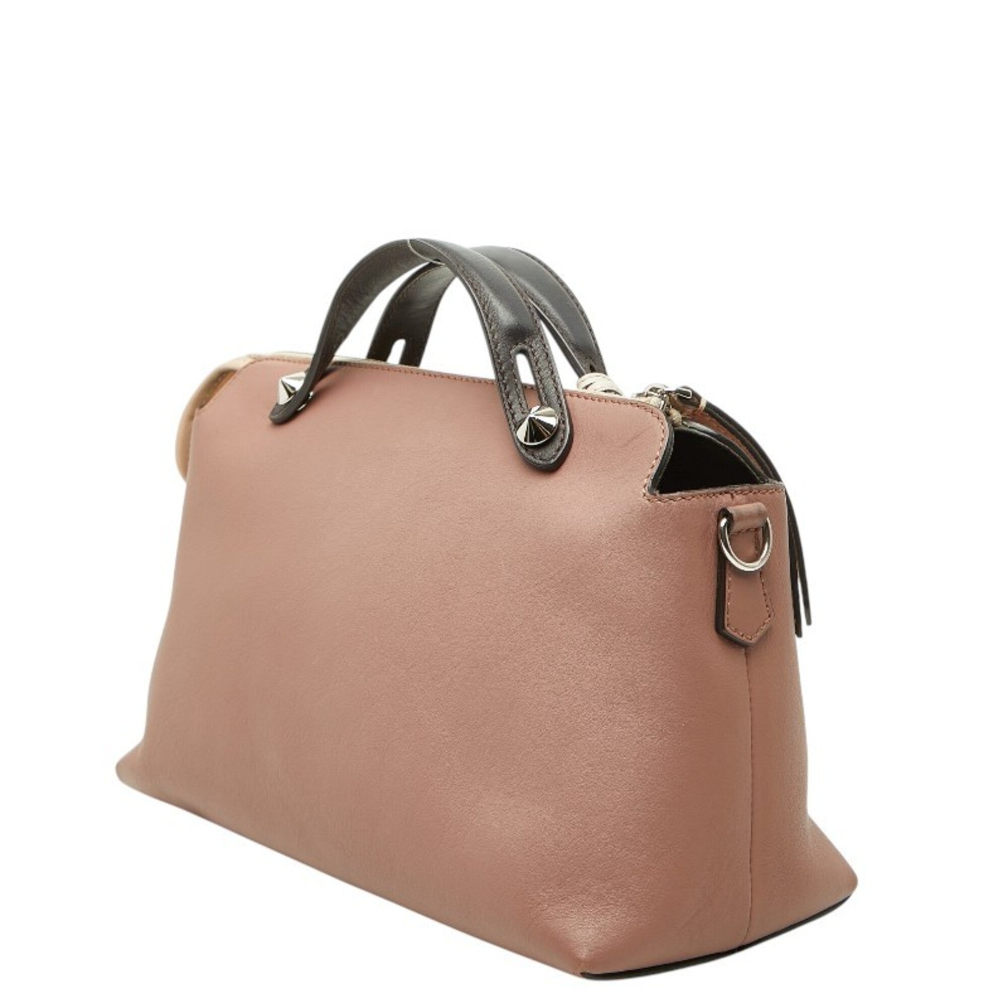 Fendi Pink Leather Handbag Shoulder Bag (Pre-Owned)