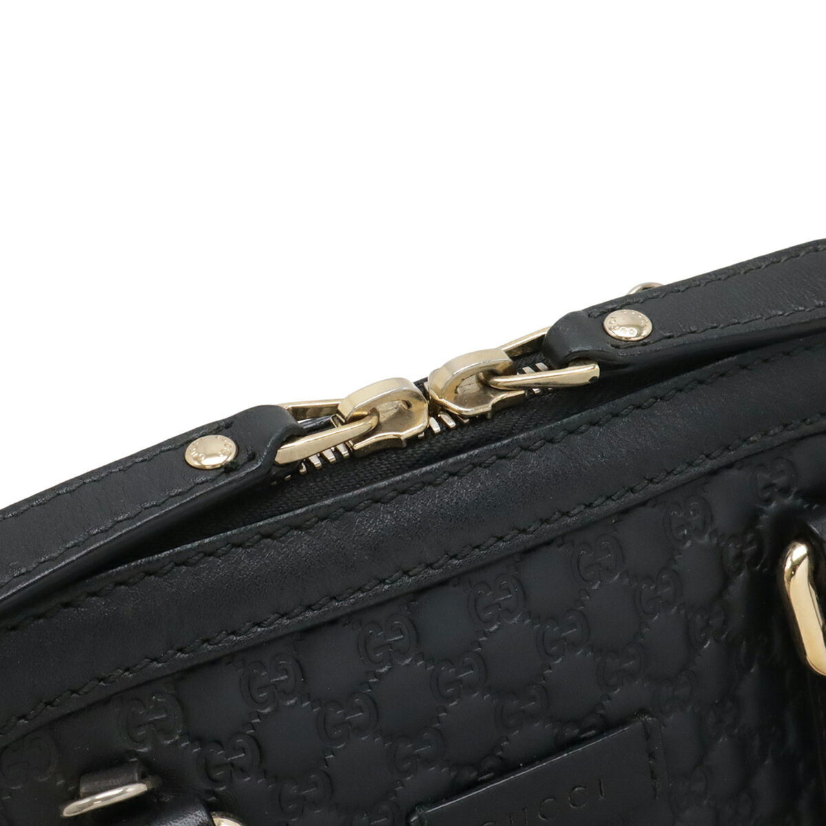 Gucci Black Leather Handbag Shoulder Bag (Pre-Owned)