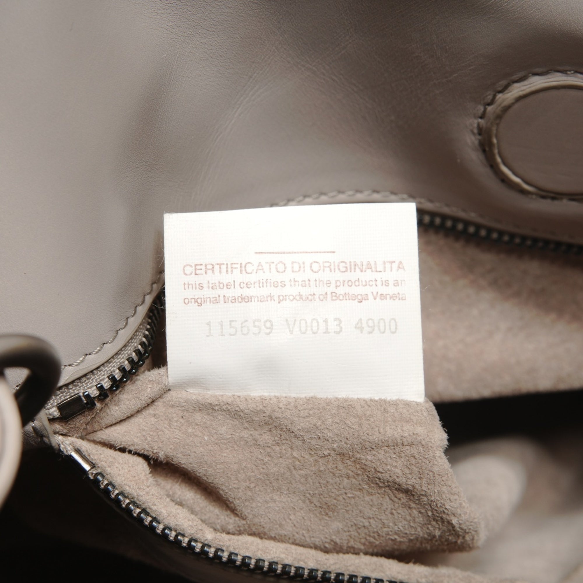 Bottega Veneta Intrecciato Gray Shoulder Bag (Pre-Owned)