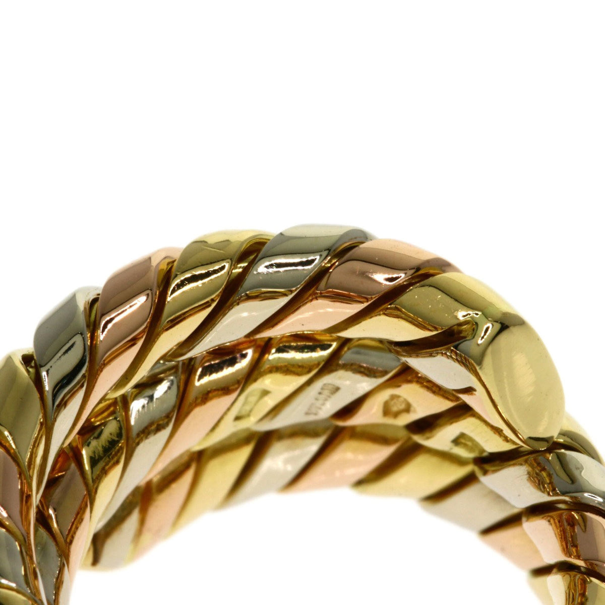 Bvlgari Yellow Gold (18K) Pink Gold (18K) White Gold (18K) Band Ring (Pre-Owned)