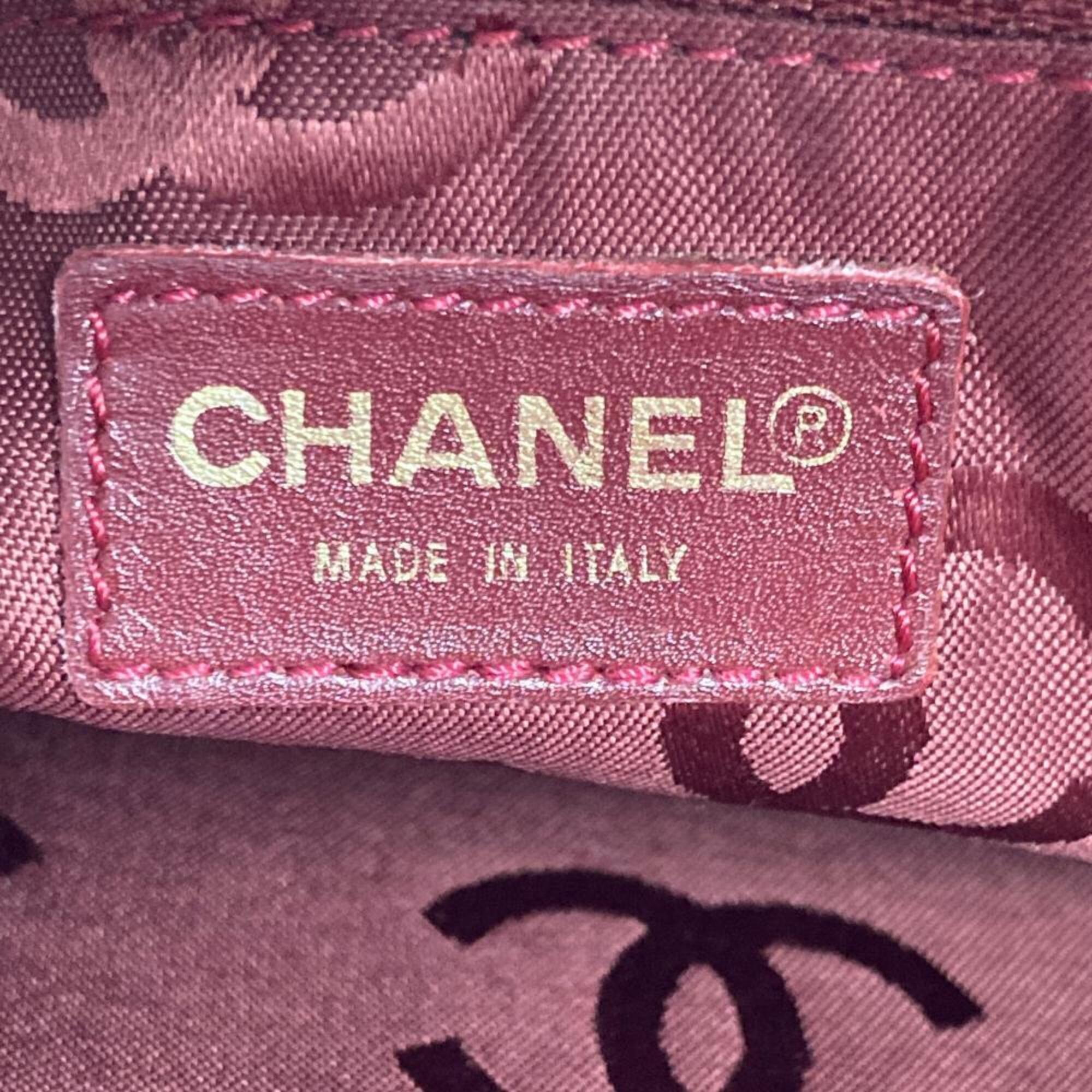 Chanel Bordeaux Red Color Wine Boston Bag Handbag (Pre-Owned)
