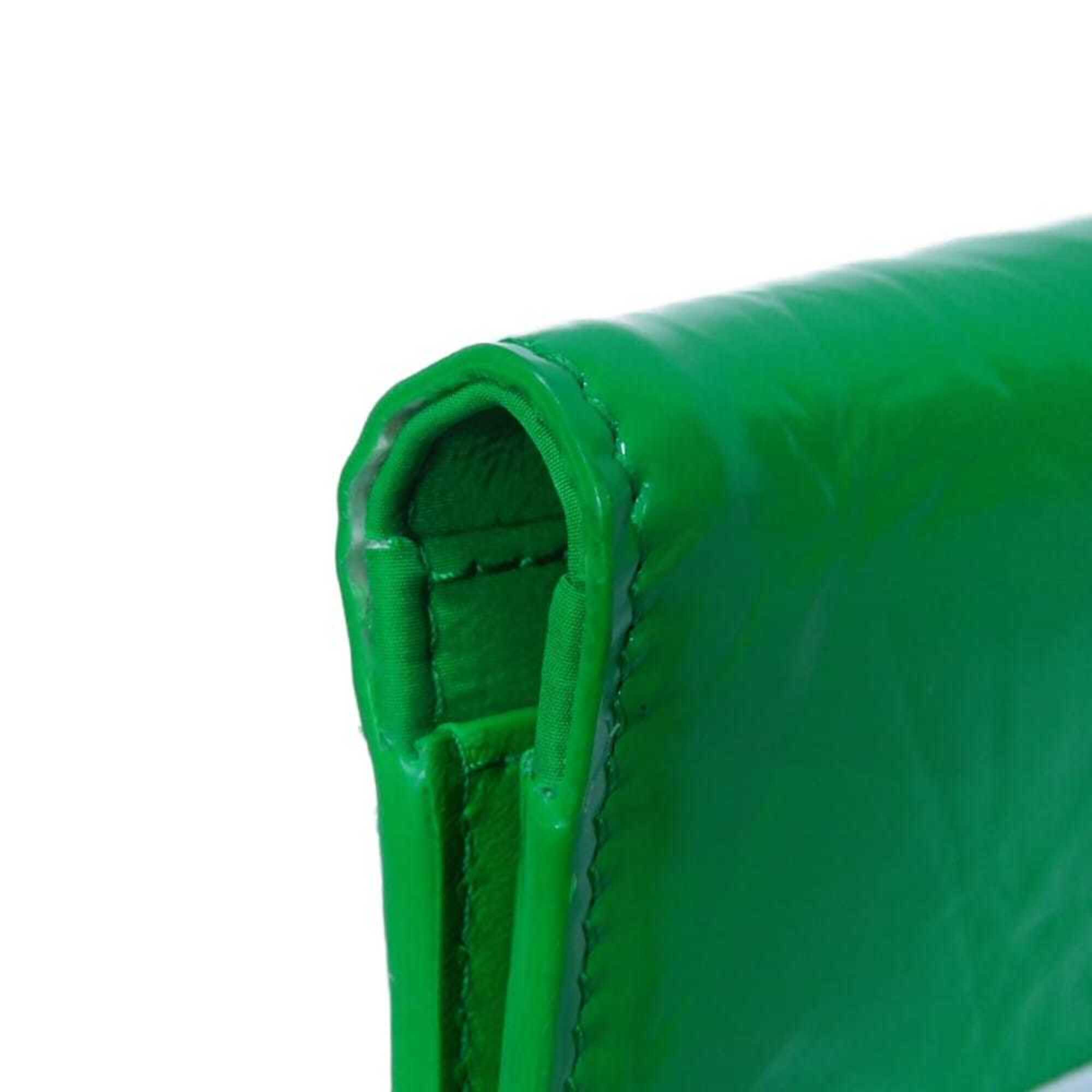 Bottega Veneta Green Leather Long Wallet (Bi-Fold) (Pre-Owned)