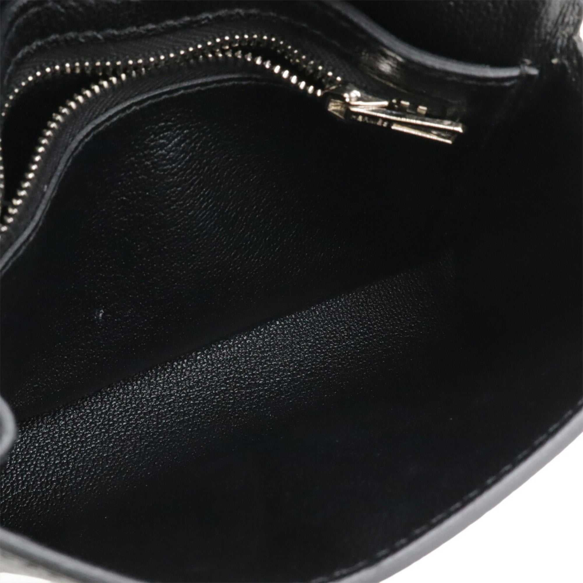 Hermes Black Leather Clutch Bag Pochette Shoulder Bag (Pre-Owned)
