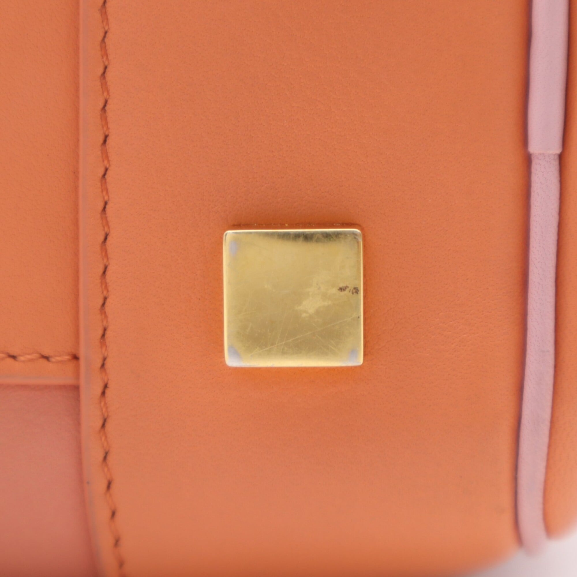 Loewe Amazona Orange Pink Leather Handbag Shoulder Bag (Pre-Owned)
