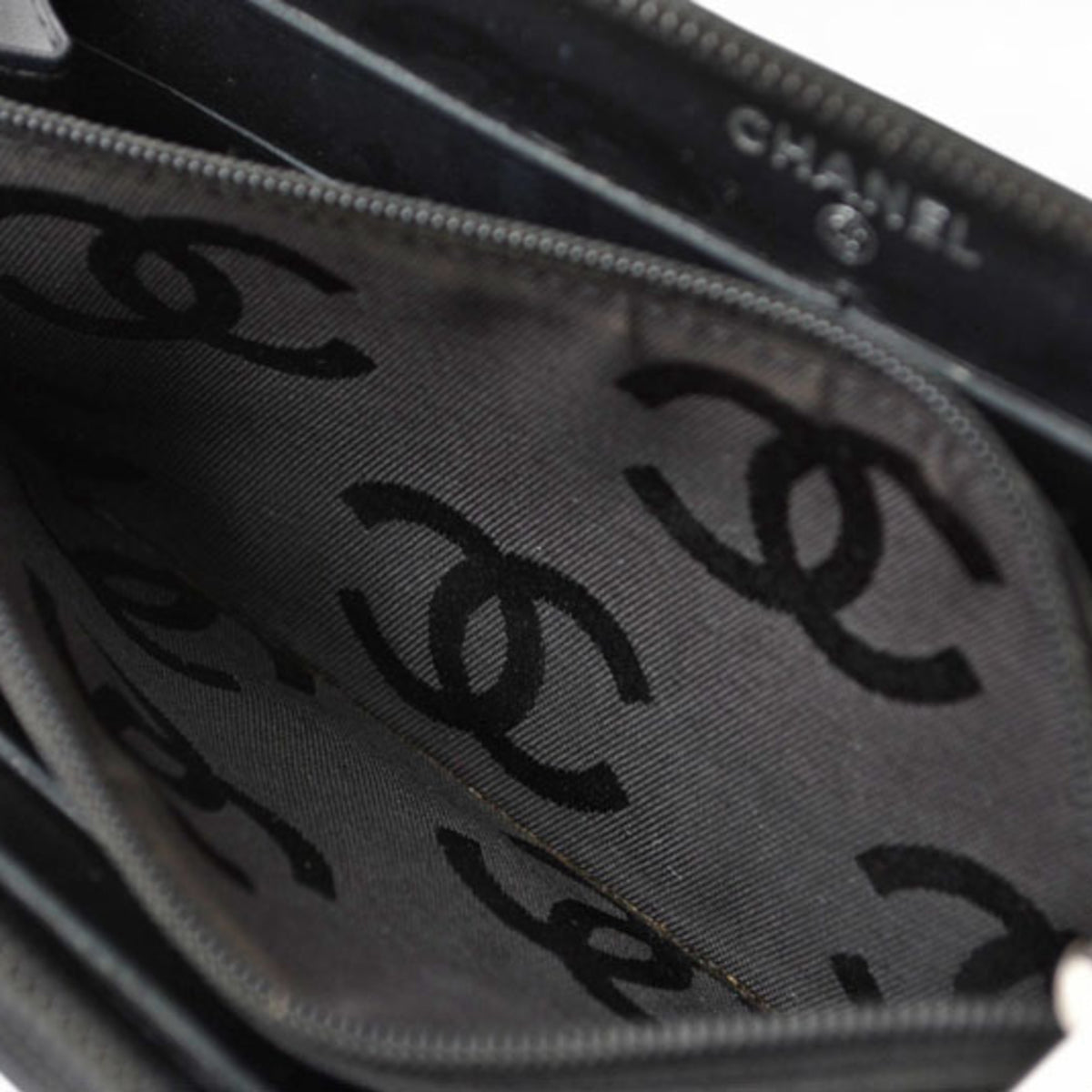 Chanel Black Cambon Ligne Long Wallet (Bi-Fold) (Pre-Owned)