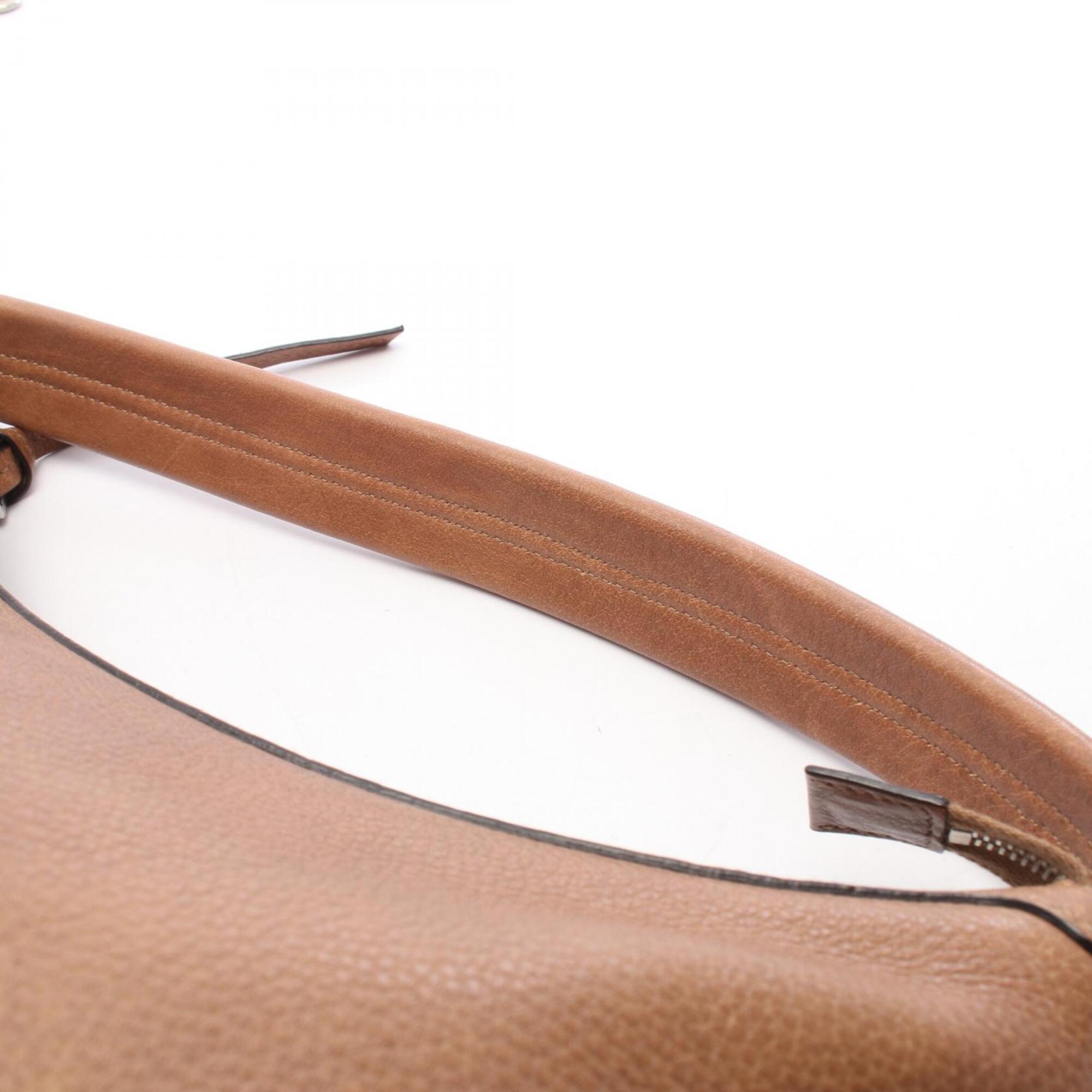 Gucci Brown Leather Handbag Shoulder Bag (Pre-Owned)