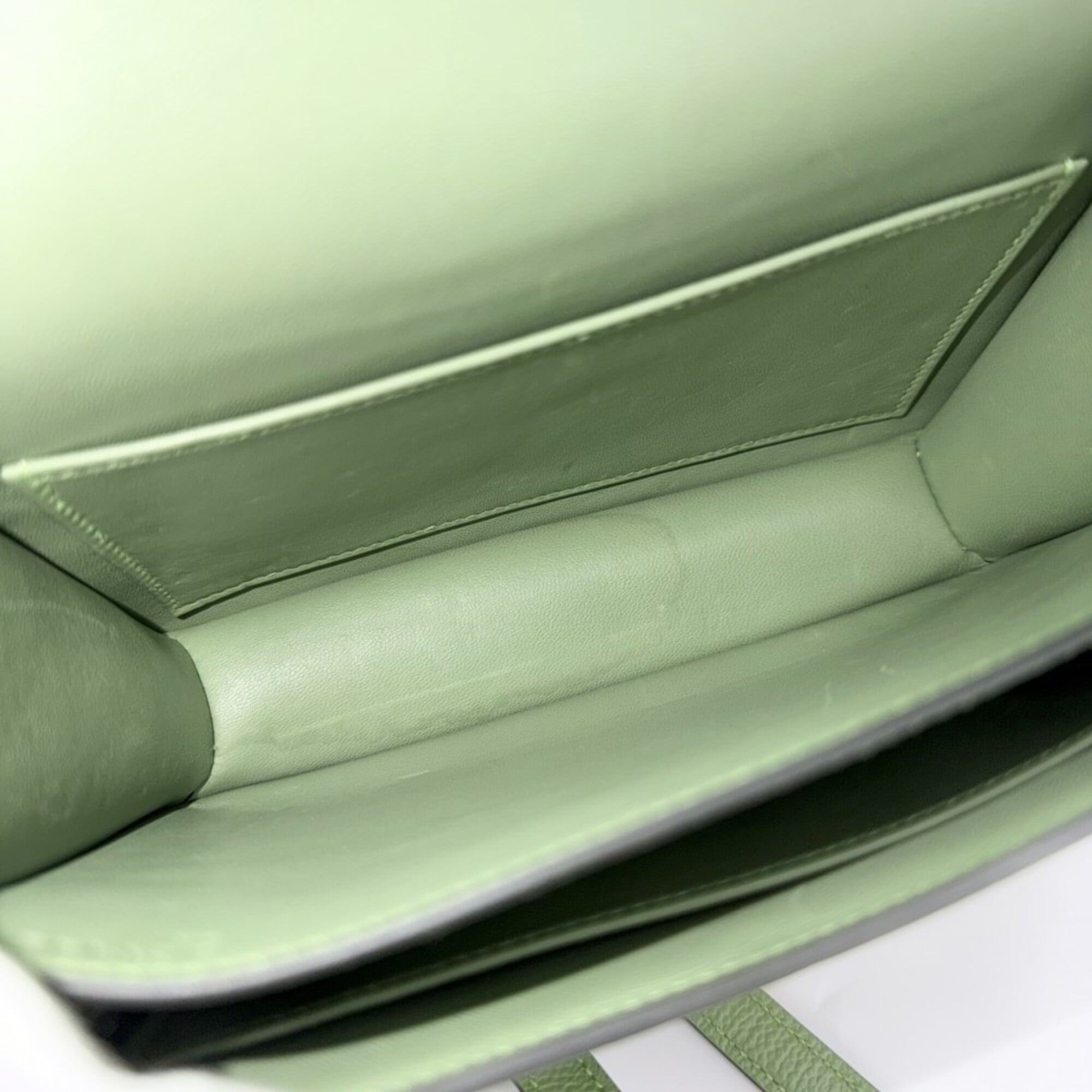 Hermes Green Epsom Leather Pochette Shoulder Bag (Pre-Owned)