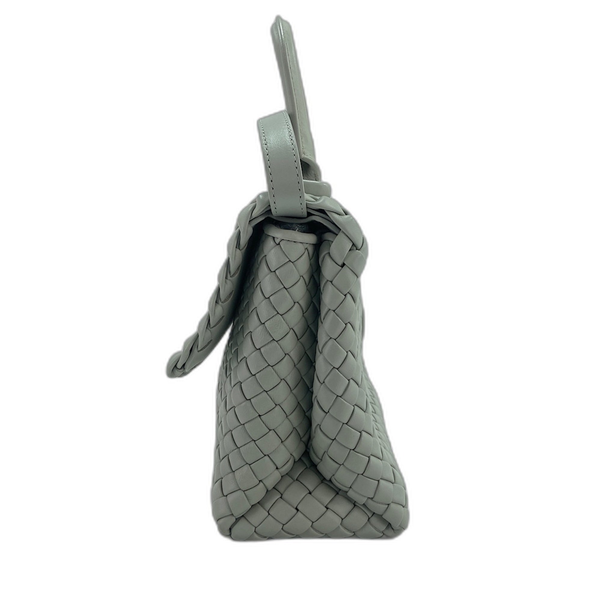 Bottega Veneta Gray Handbag Shoulder Bag (Pre-Owned)