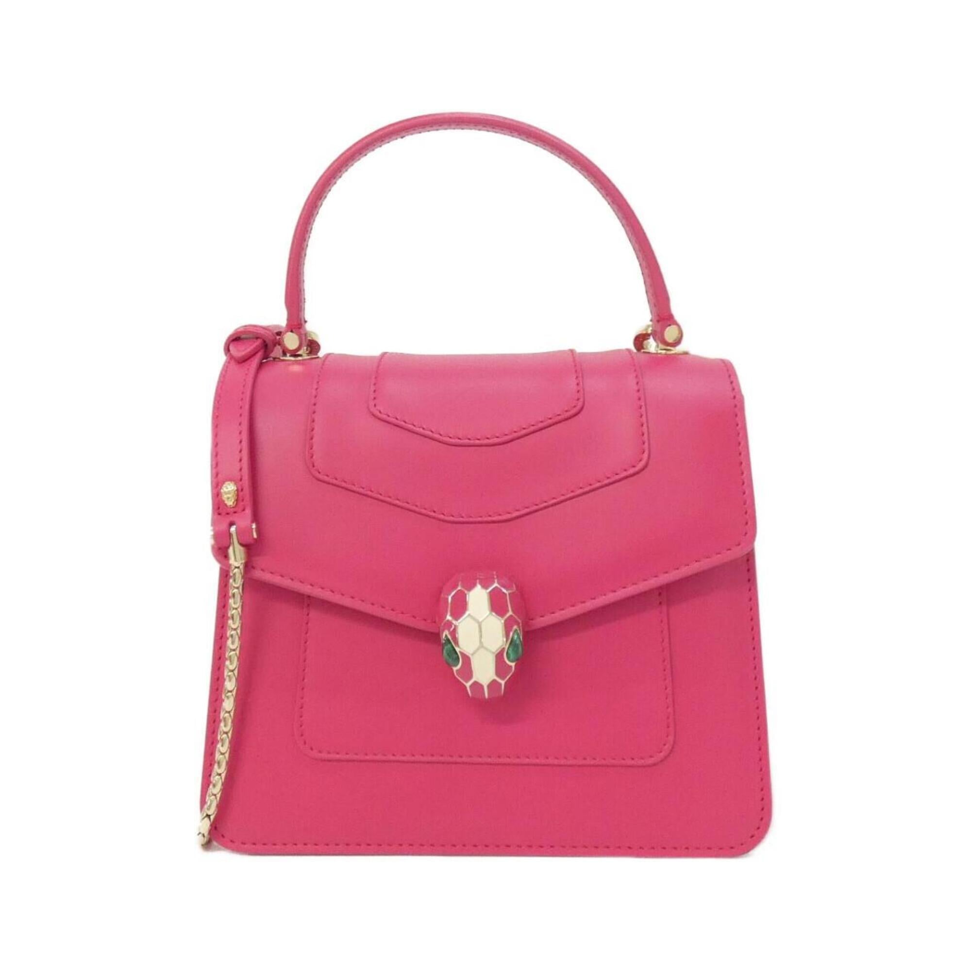 Bvlgari Pink Leather Handbag (Pre-Owned)