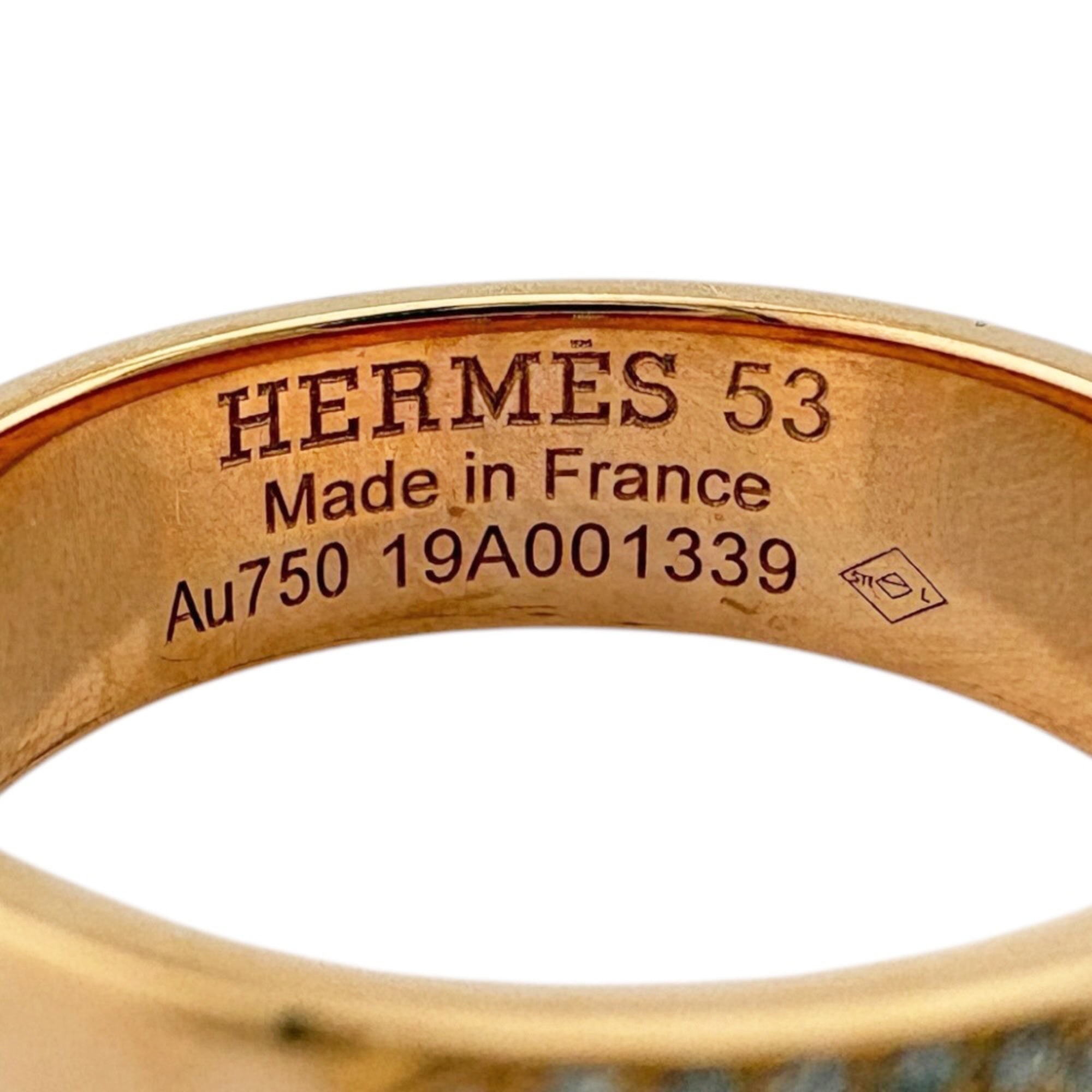Hermes Pink Gold (18K) Band Ring (Pre-Owned)