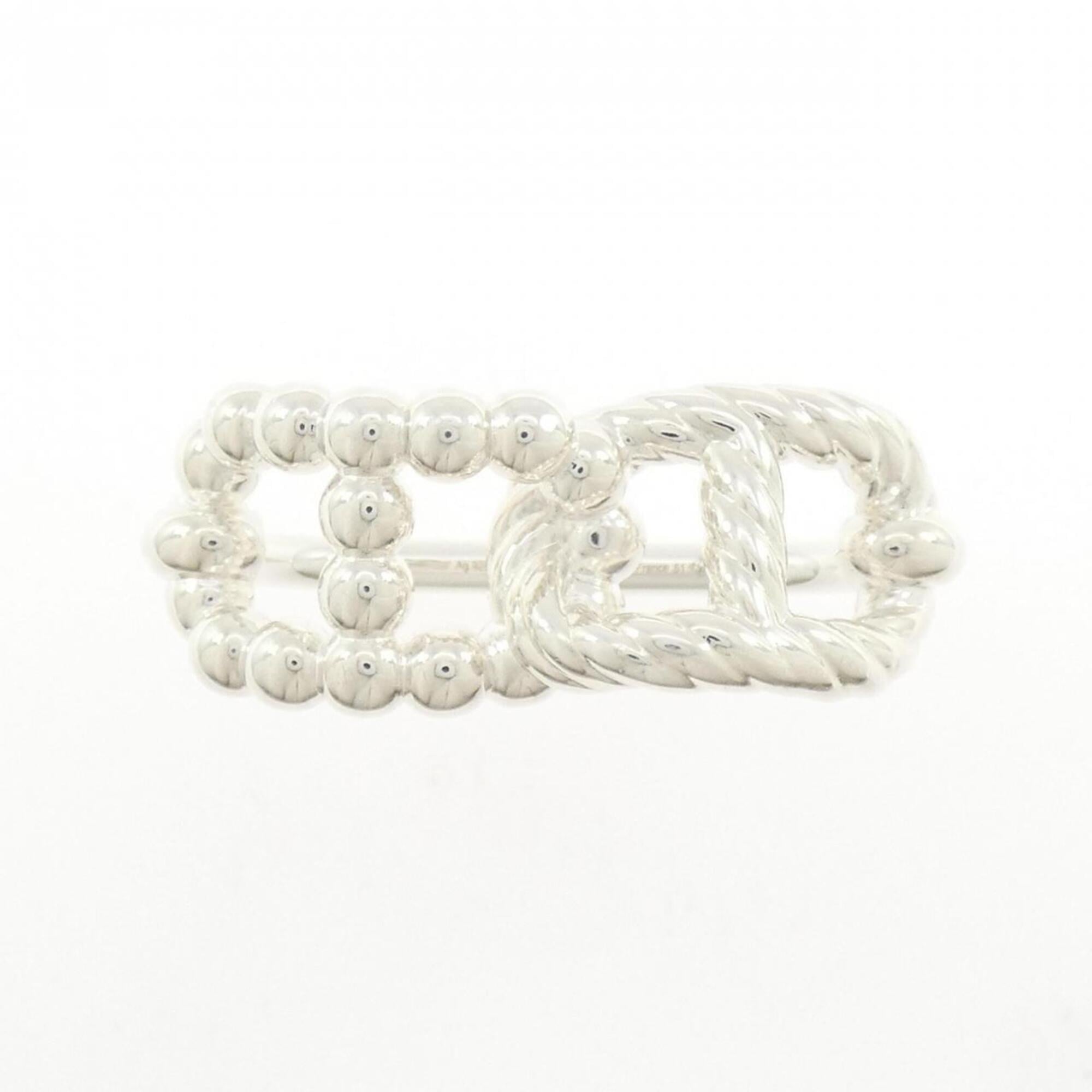 Hermes Silver Silver 925 Band Ring (Pre-Owned)