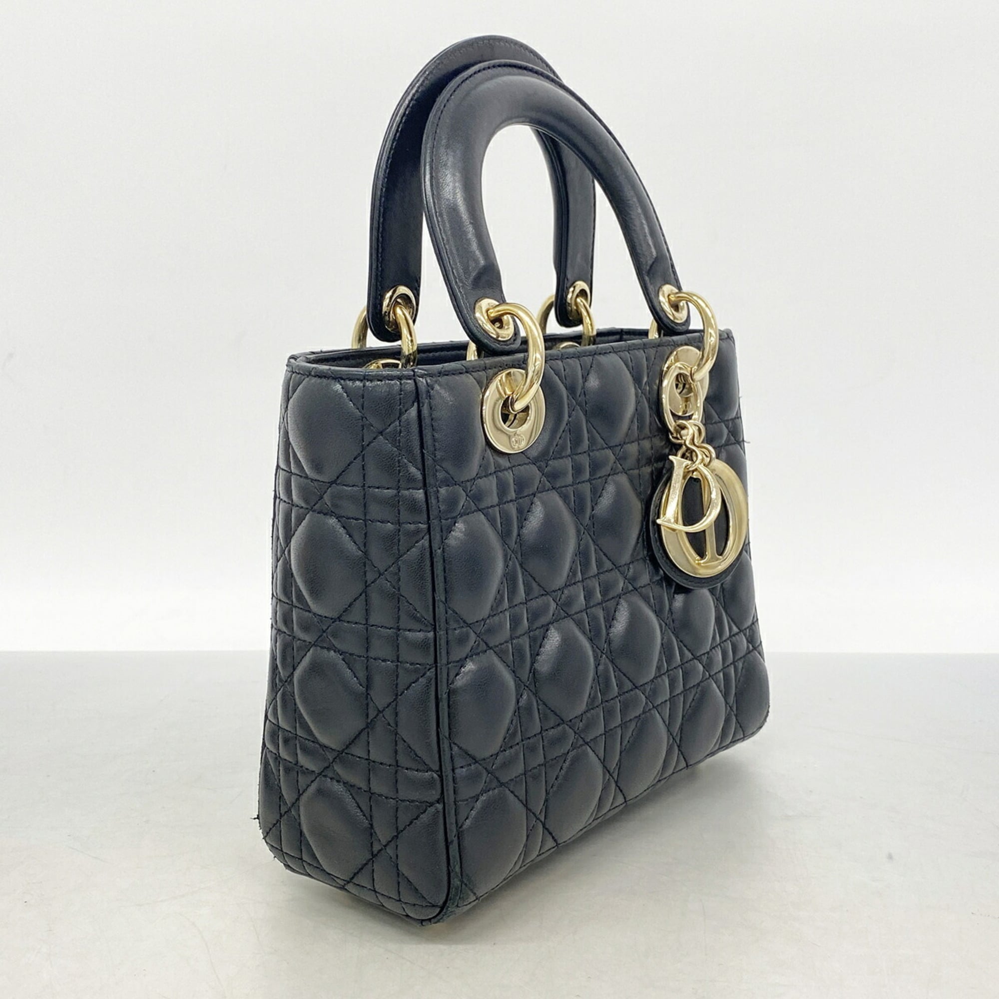 Christian Dior Black Leather Handbag (Pre-Owned)