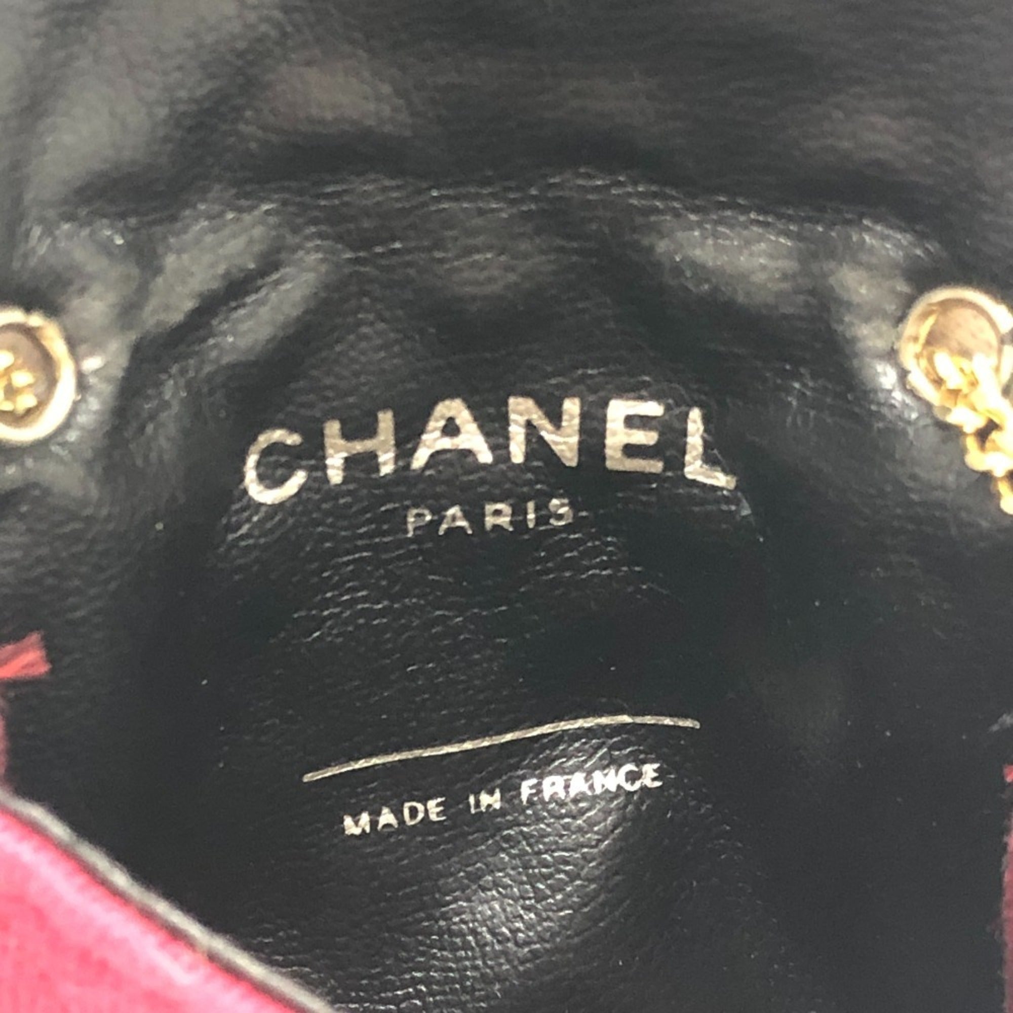 Chanel Red Color Jersey Pouch Shoulder Bag (Pre-Owned)