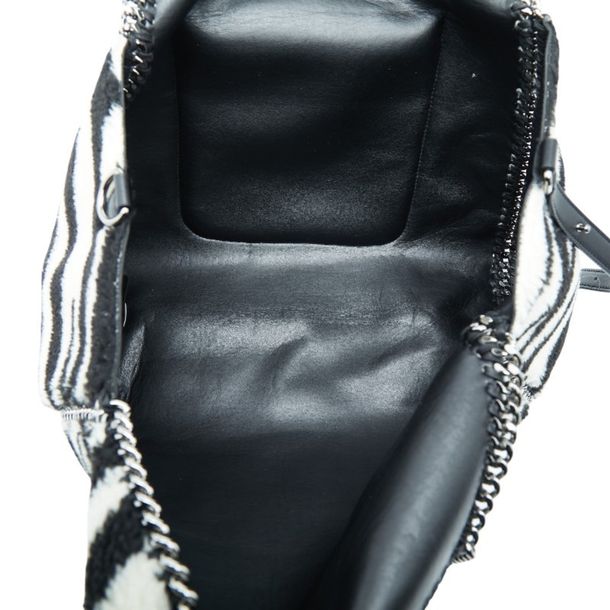 Stella Mccartney Black White Shoulder Bag Tote Bag (Pre-Owned)
