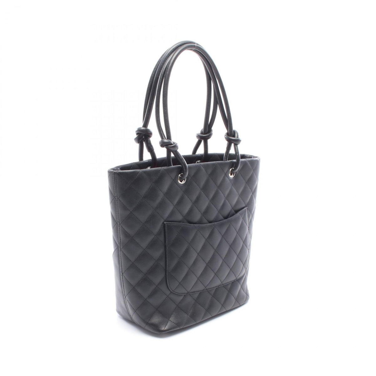 Chanel Black Leather Handbag Tote Bag (Pre-Owned)