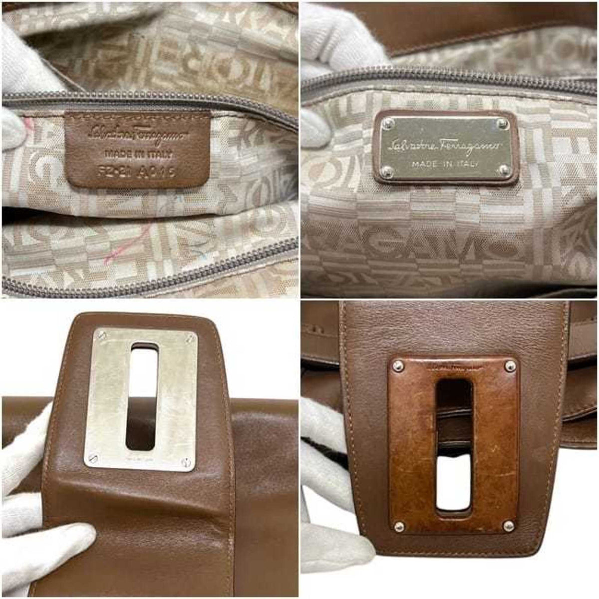 Salvatore Ferragamo Brown Leather Tote Bag (Pre-Owned)