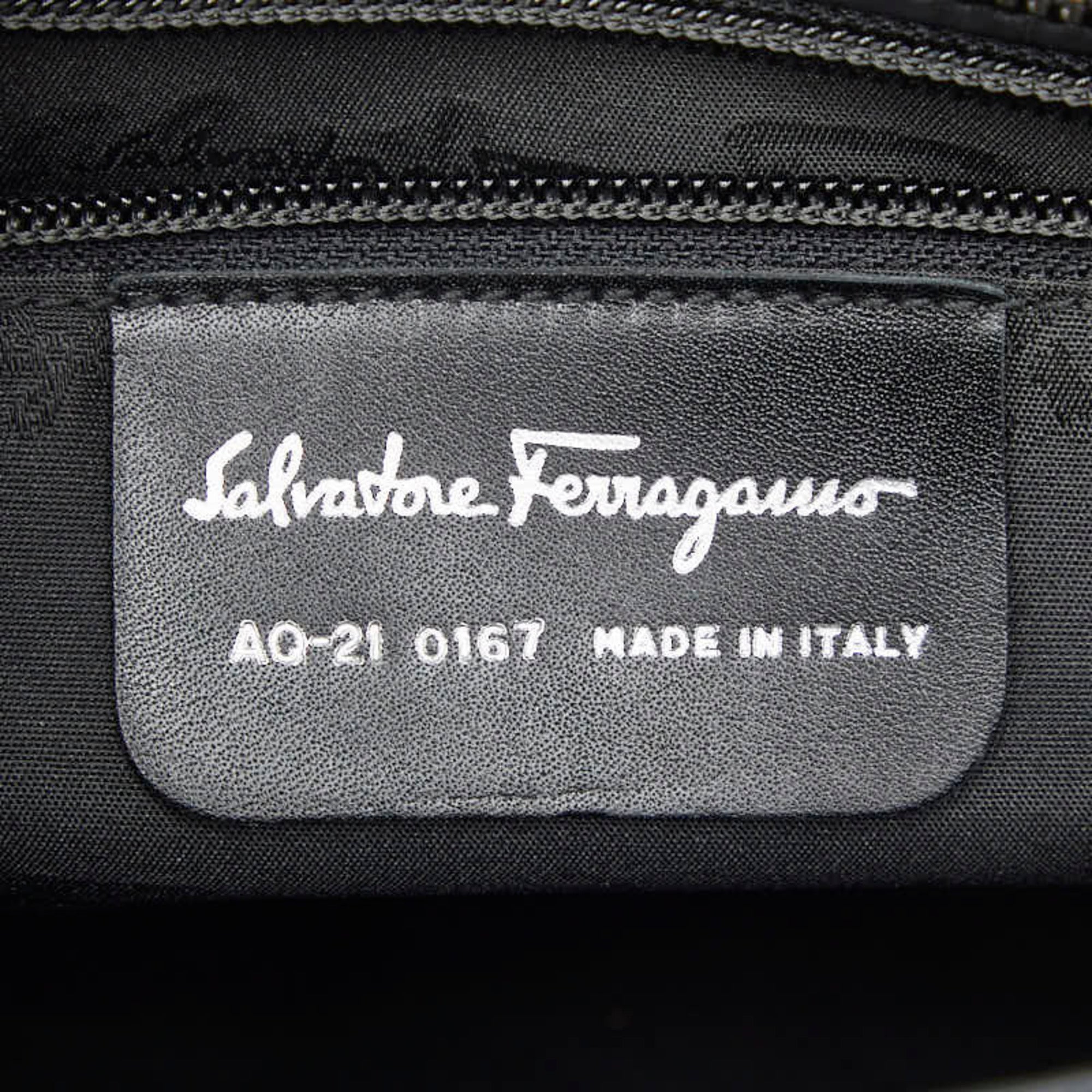Salvatore Ferragamo Black Leather Handbag (Pre-Owned)
