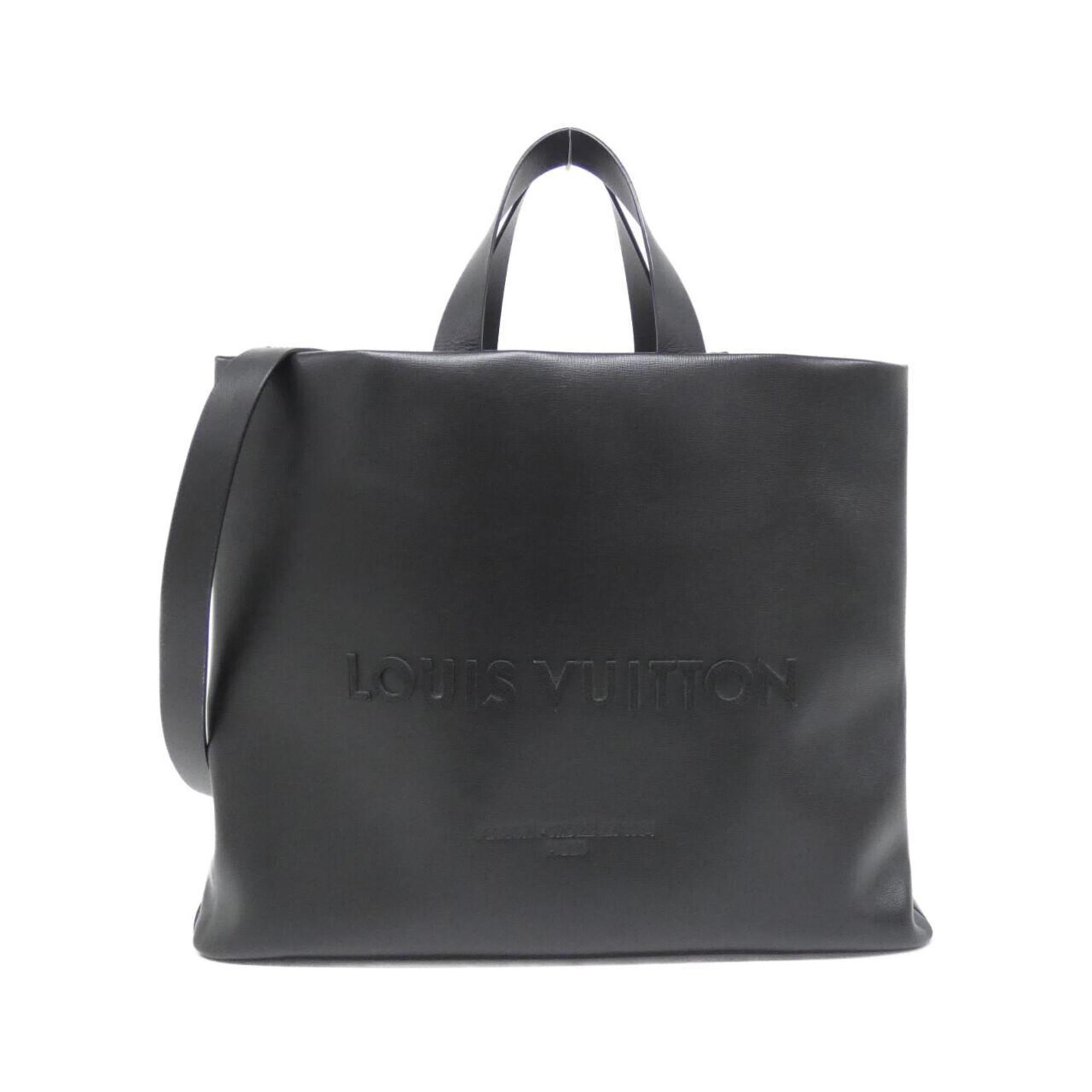 Louis Vuitton Black Leather Handbag (Pre-Owned)