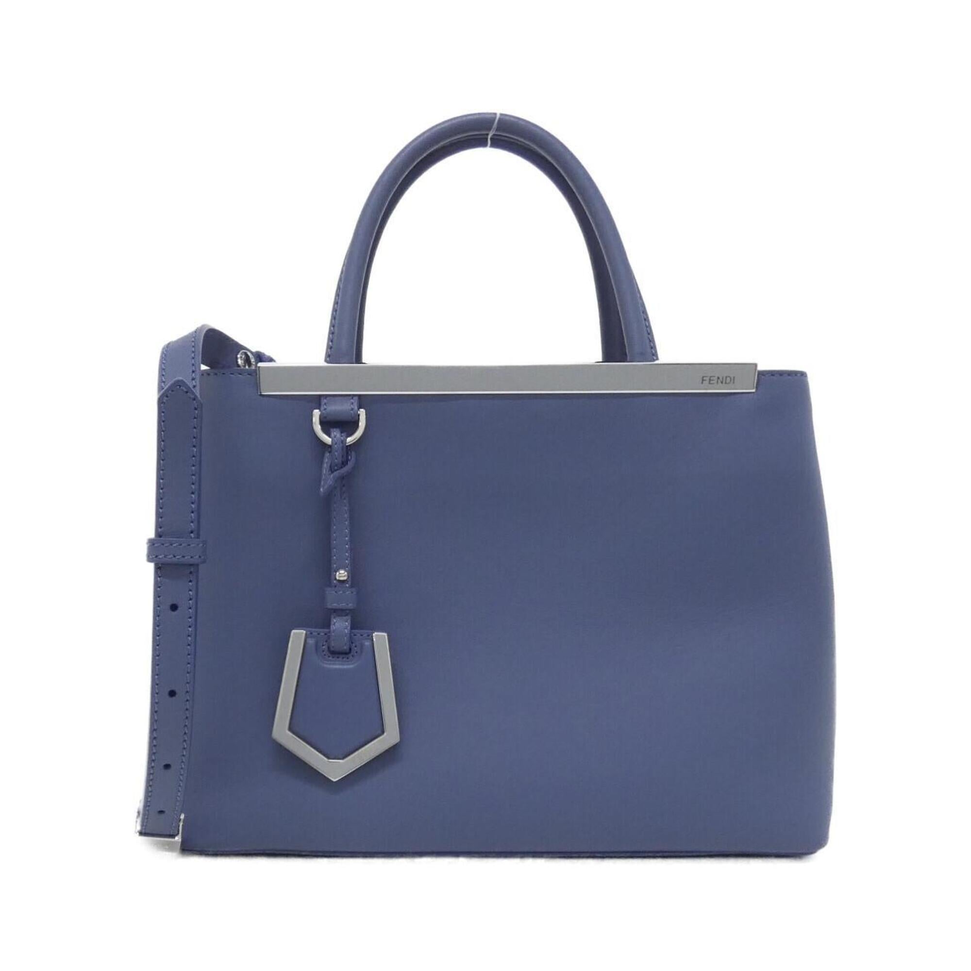 Fendi Blue Leather Handbag (Pre-Owned)