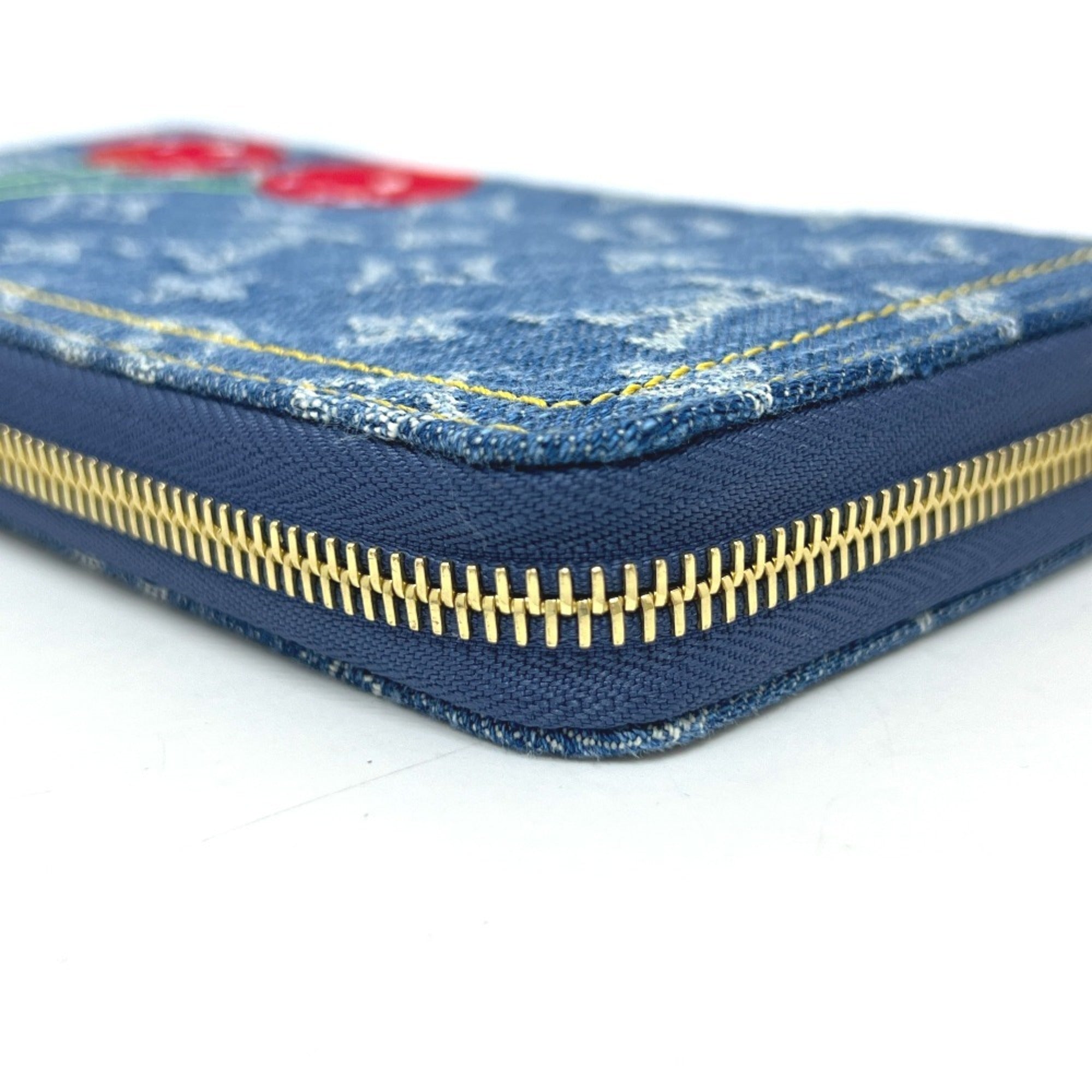 Louis Vuitton Monogram Denim Blue Monogram Denim Long Wallet (Bi-Fold) (Pre-Owned)