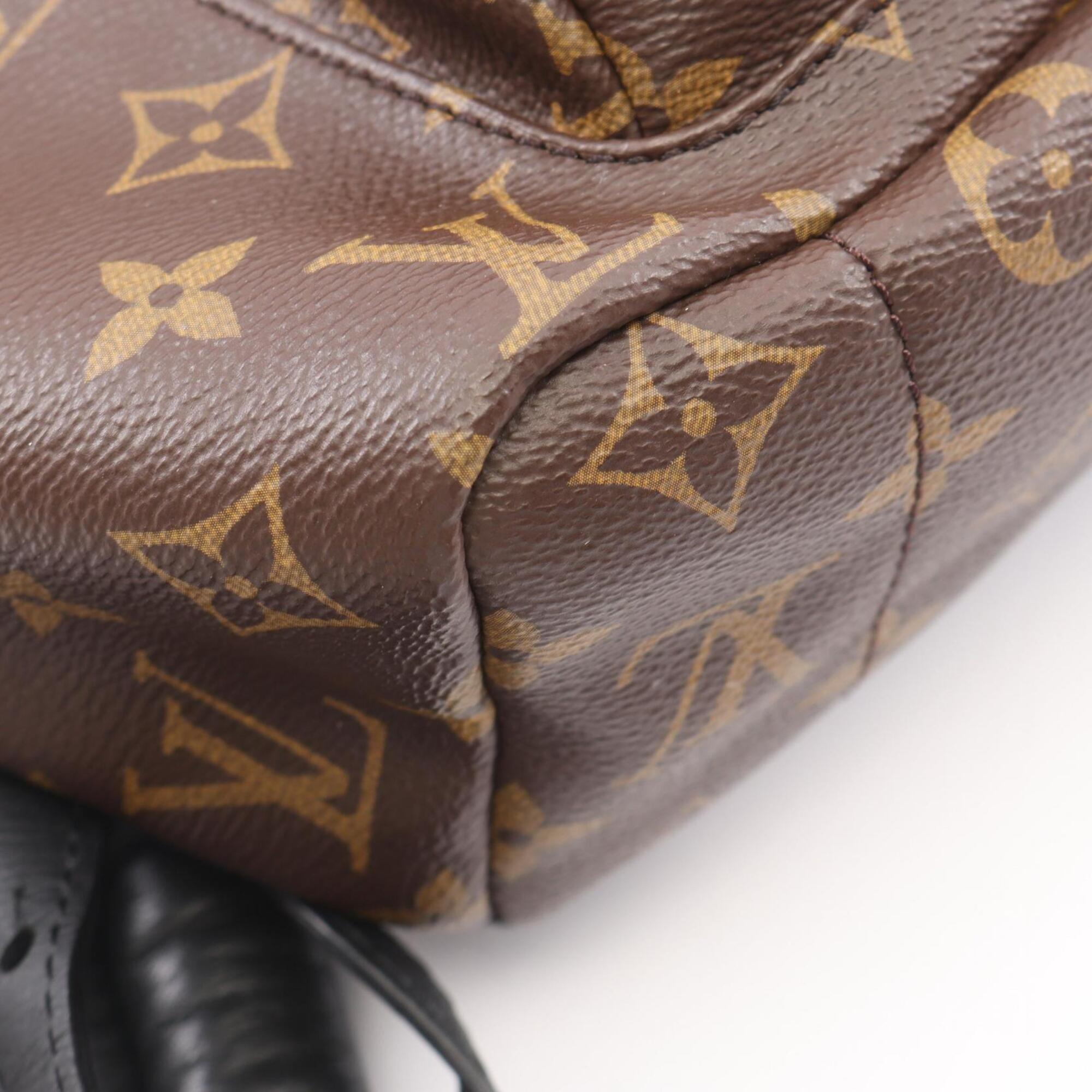 Louis Vuitton Black Brown Coated Canvas Pvc Monogram Leather Backpack Handbag (Pre-Owned)