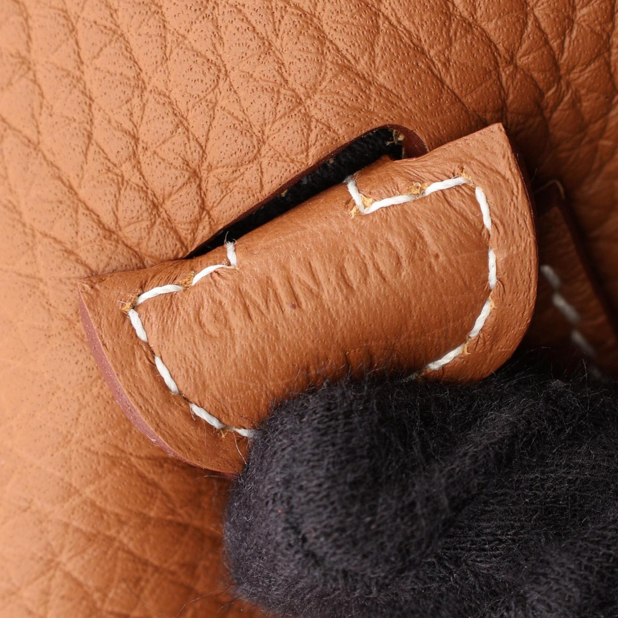 Hermes Brown Taurillon Clemence Leather Handbag Shoulder Bag (Pre-Owned)
